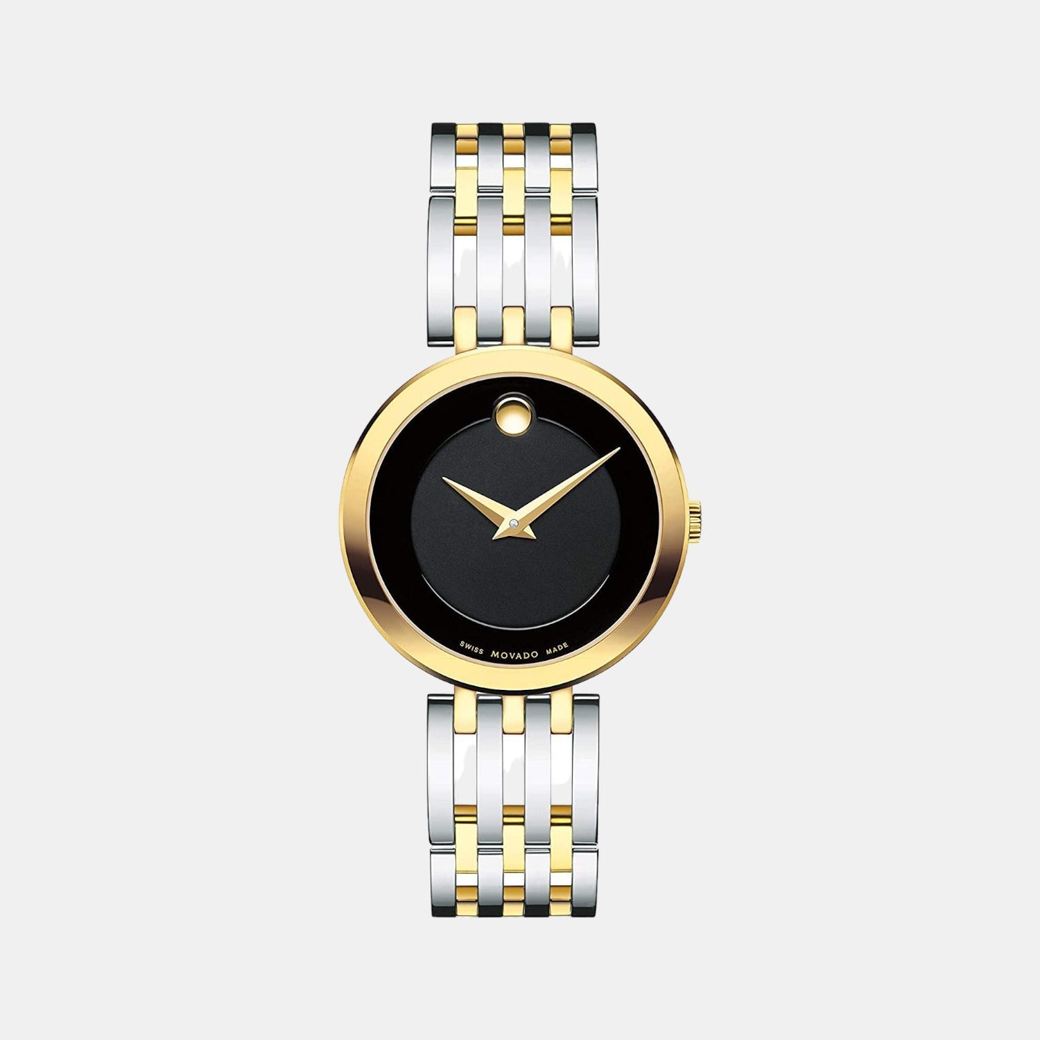 Movado Esperanza Women Quartz Black Dial Analog Stainless Steel Watch 607053