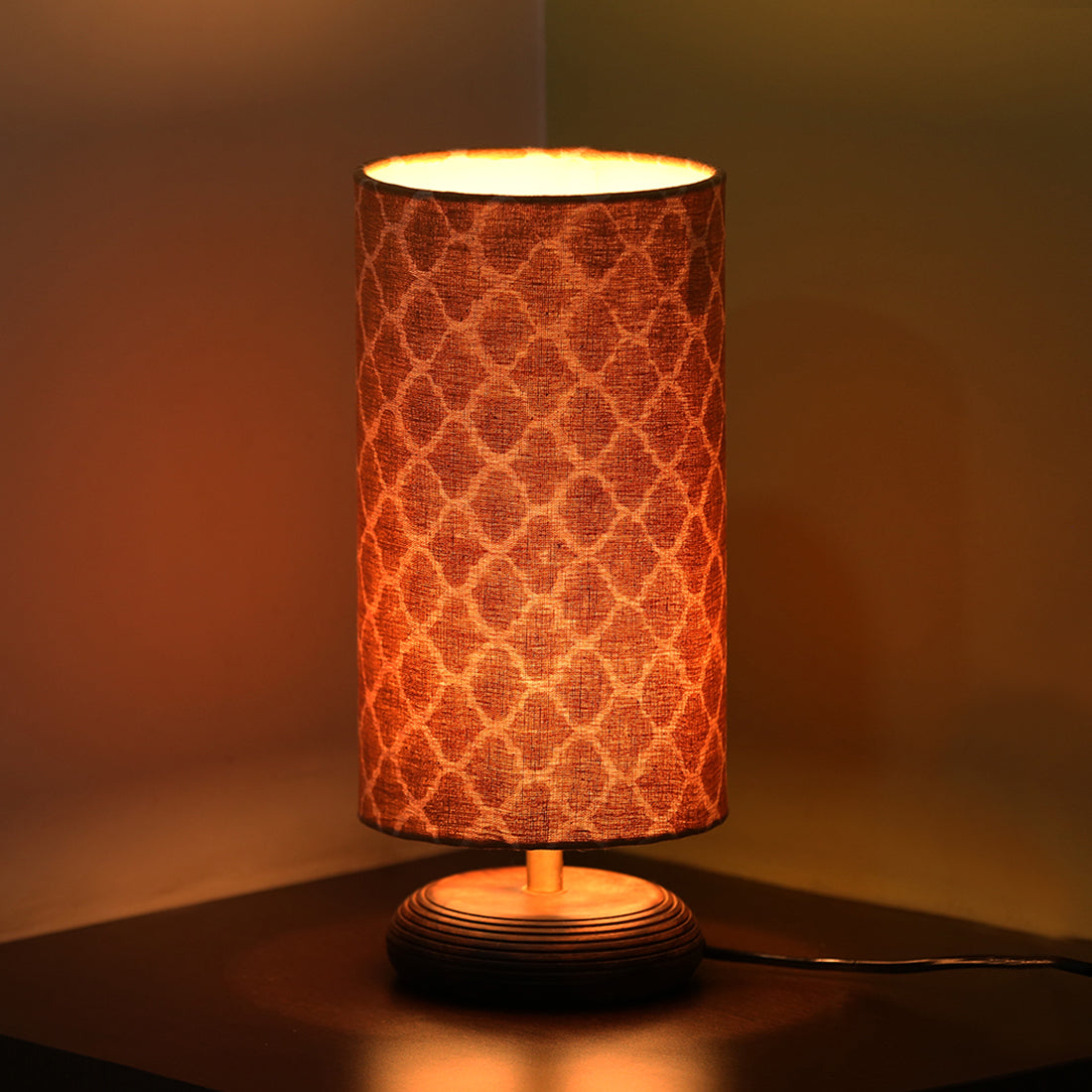 EXCLUSIVELANE 'Moroccan' Round Table Lamp In Mango Wood (14 inch) - view 2