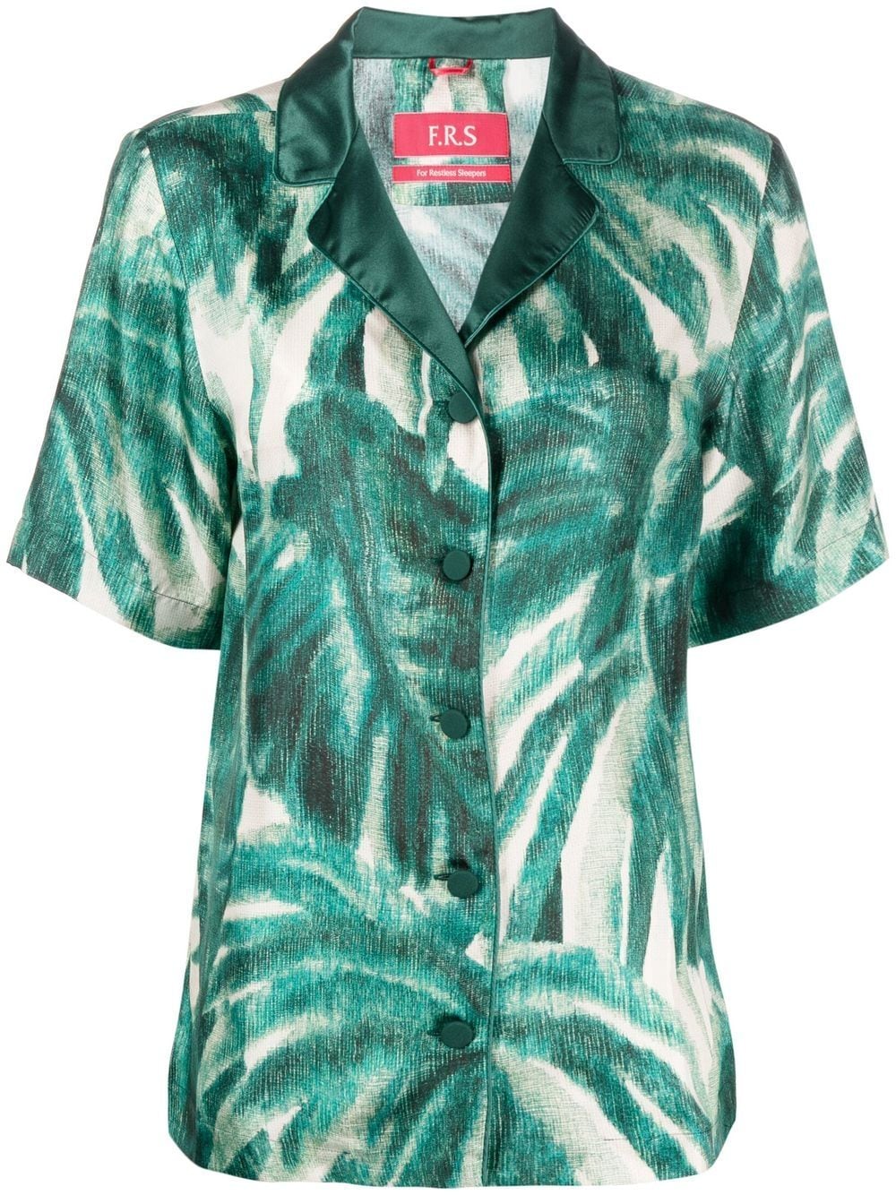 F.R.S . Printed silk pajama shirt – 100% silk