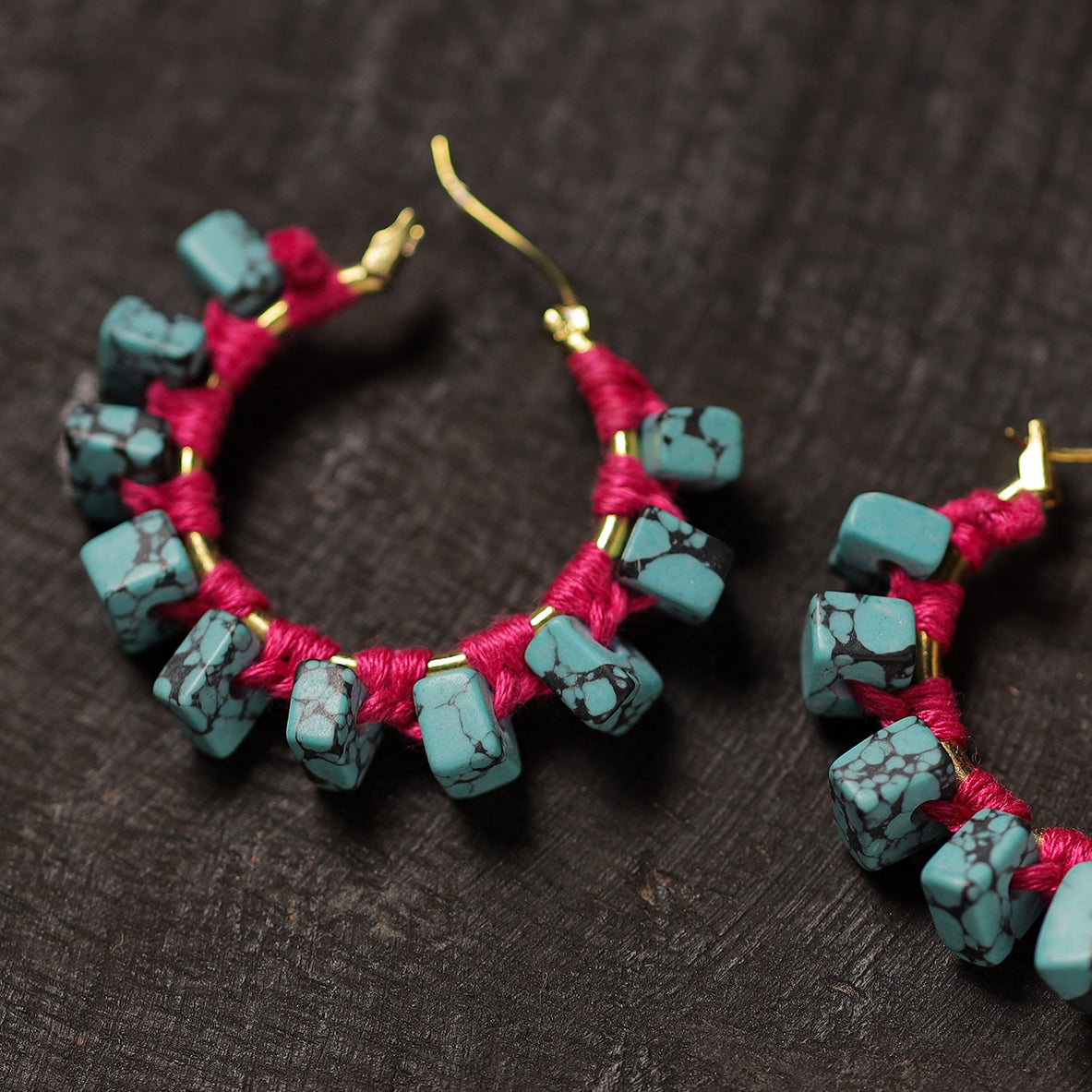 JALPARI Afreen Handmade Thread & Stone Work Earrings 09 - view 2