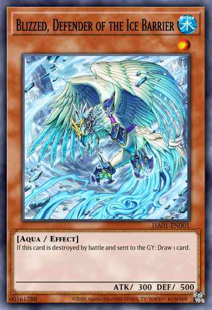 Blizzed defender – Yu-Gi-Oh! Blizzed, Defender of the Ice Barrier - HA01-EN001 - Secret Rare - Limited