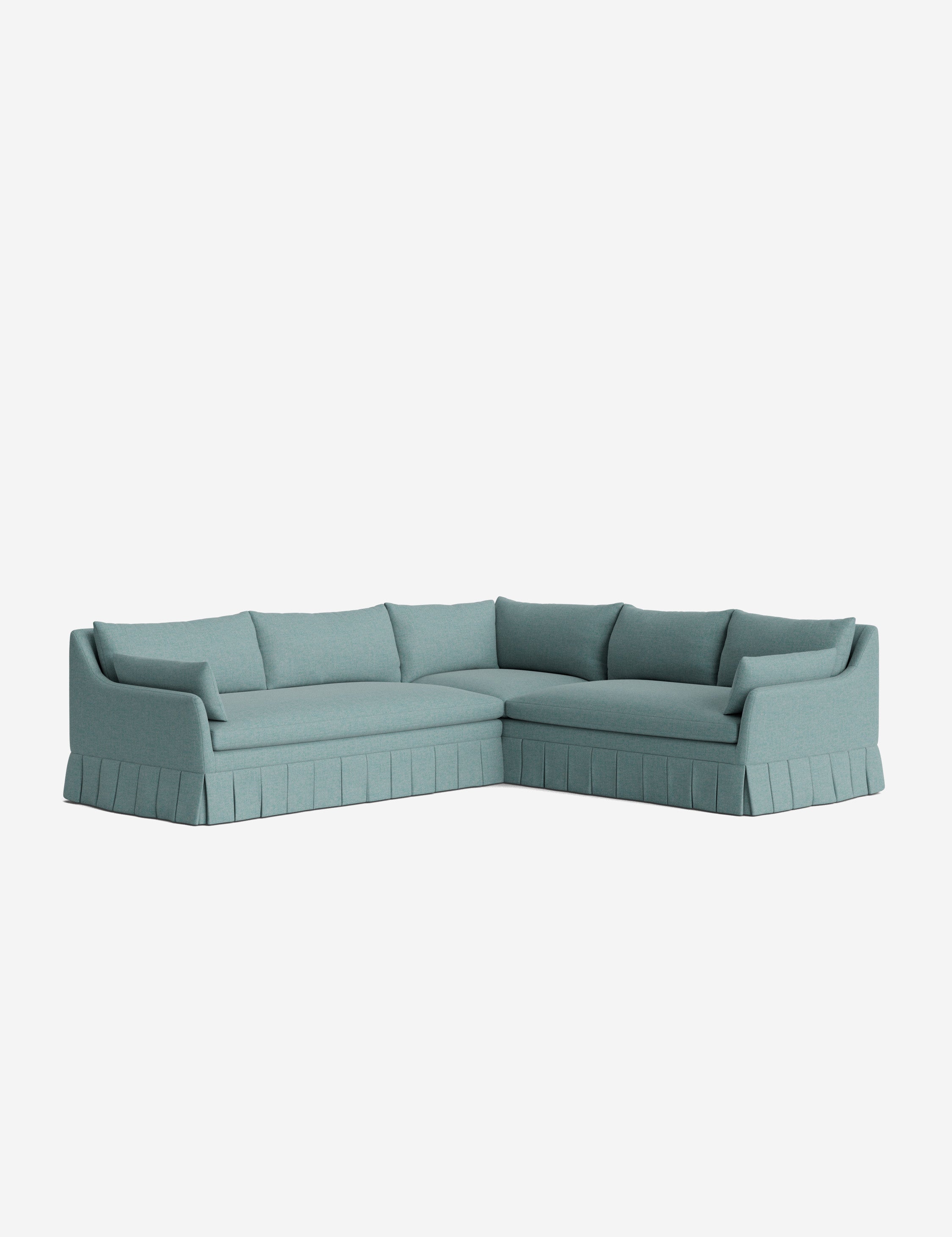 Lulu and Georgia Portola Luxe Depth Pleated Corner Sectional Sofa - view 26