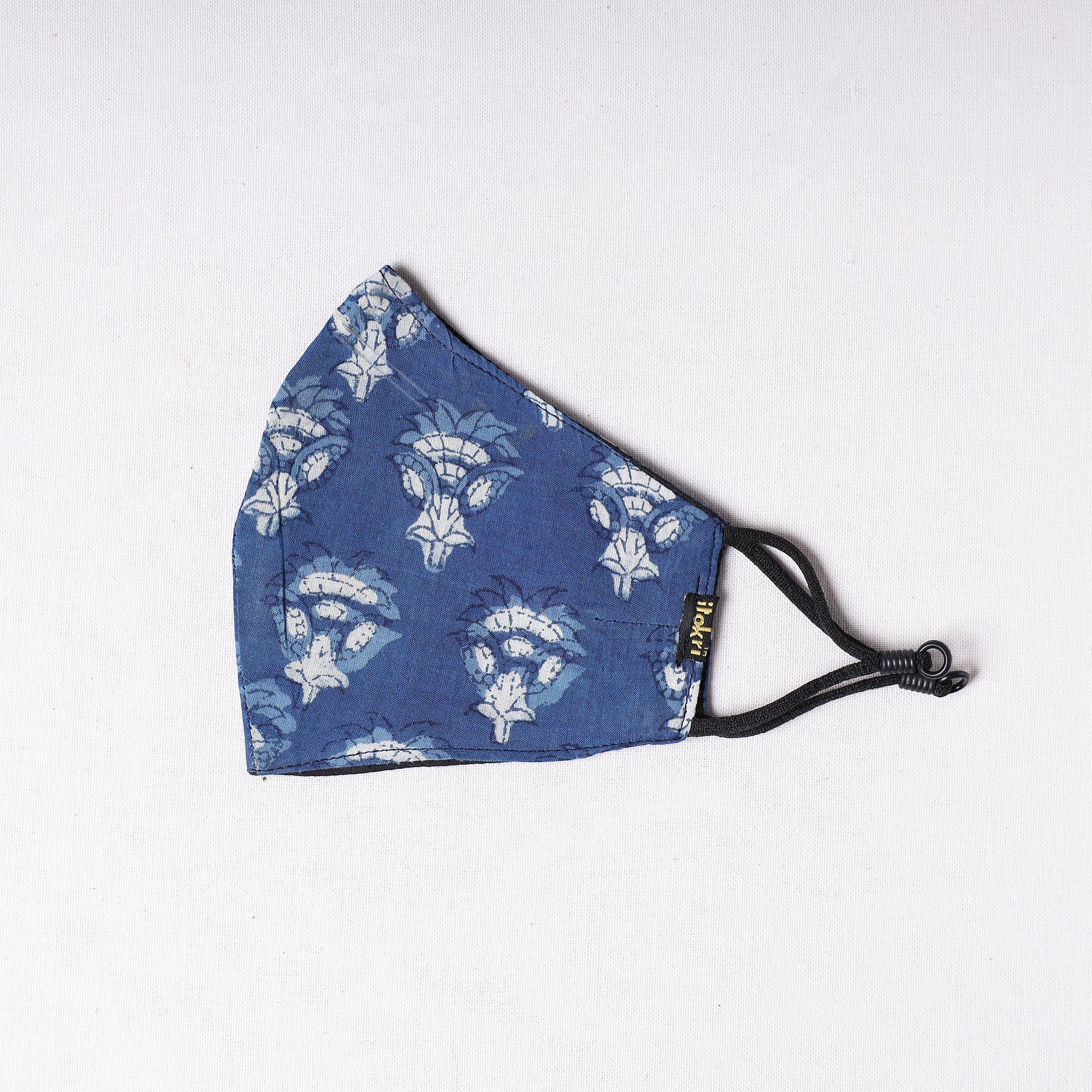 JALPARI Bagru Block Printed Cotton 3 Layer Snug Fit Face Cover