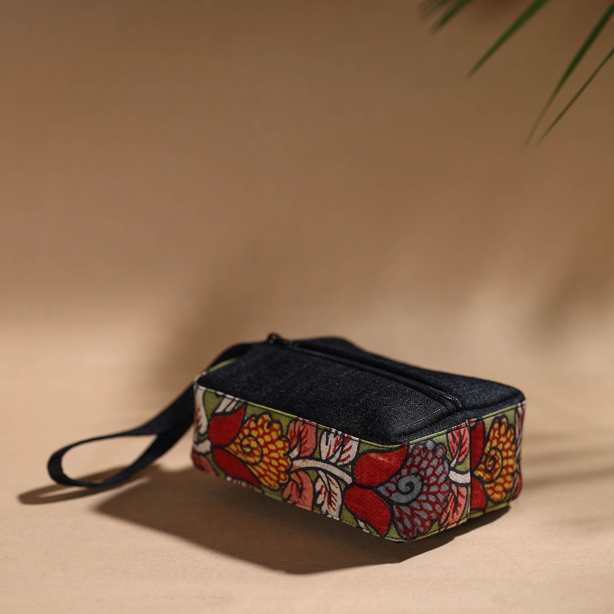 DWARAKA PLUS Black - Handpainted Kalamkari Multipurpose Cosmetic/Toiletry Bag 41