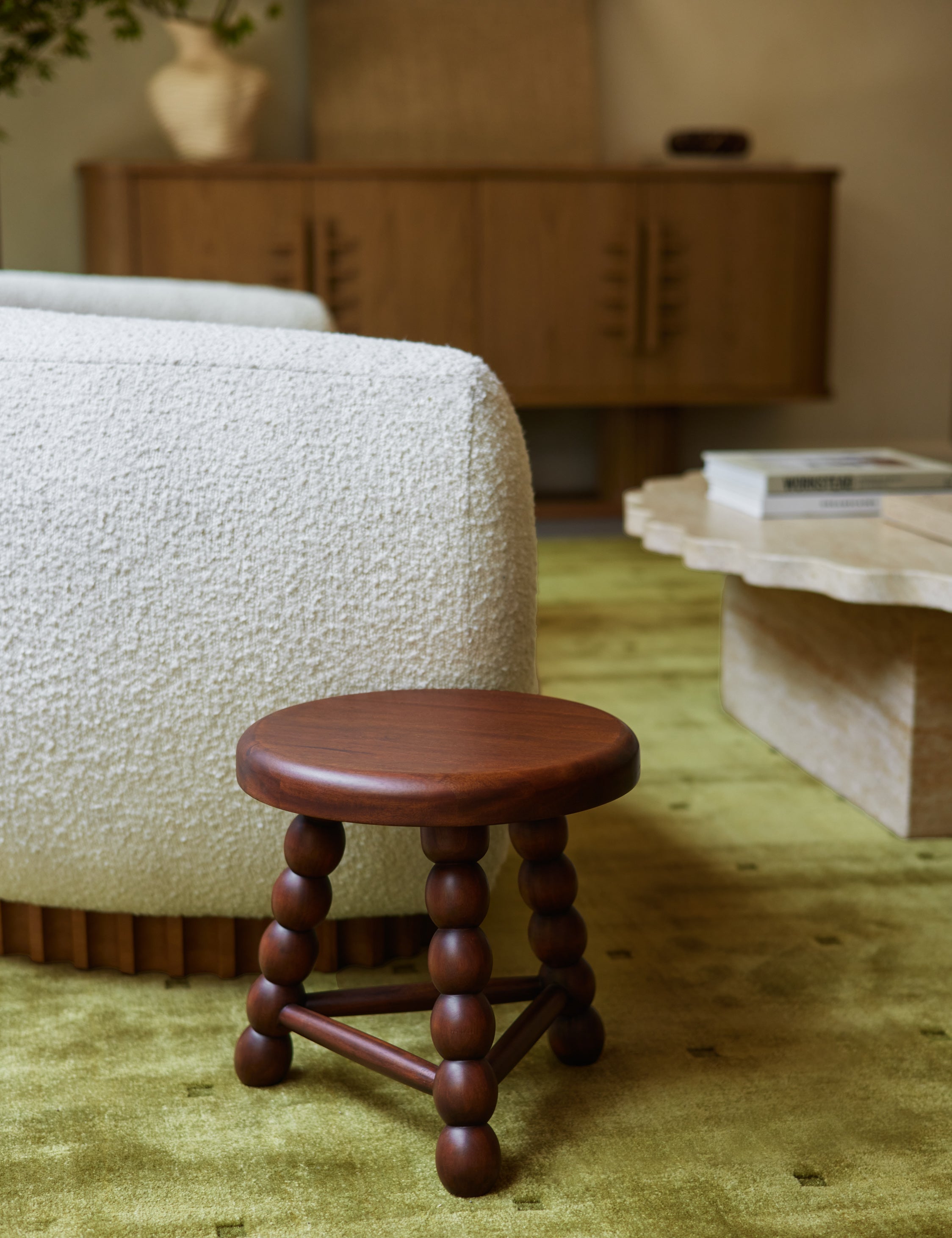 Lulu and Georgia Pikku Round Foot Stool by Sarah Sherman Samuel - view 2