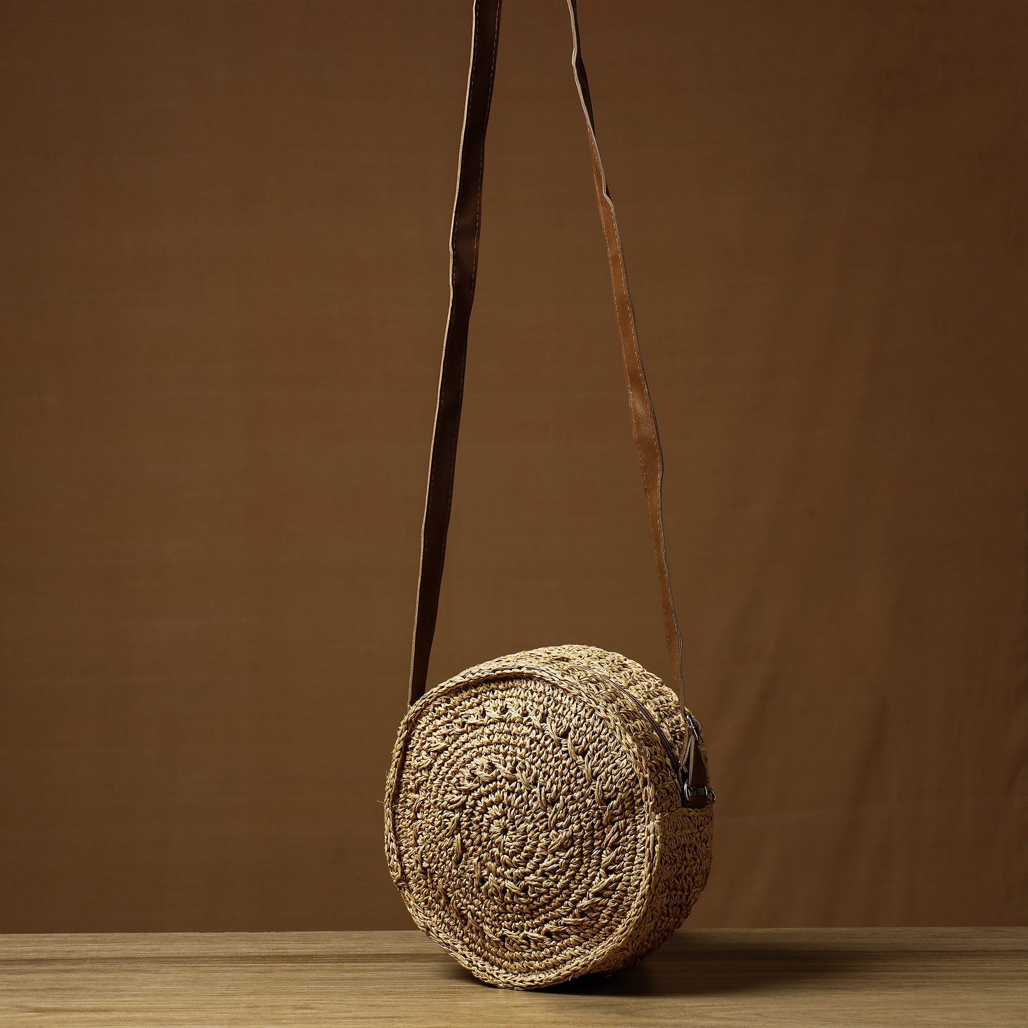 ITOKRI CRAFTS INITIATIVE Brown - Handcrafted Multipurpose Raffia Sling Bag - view 2