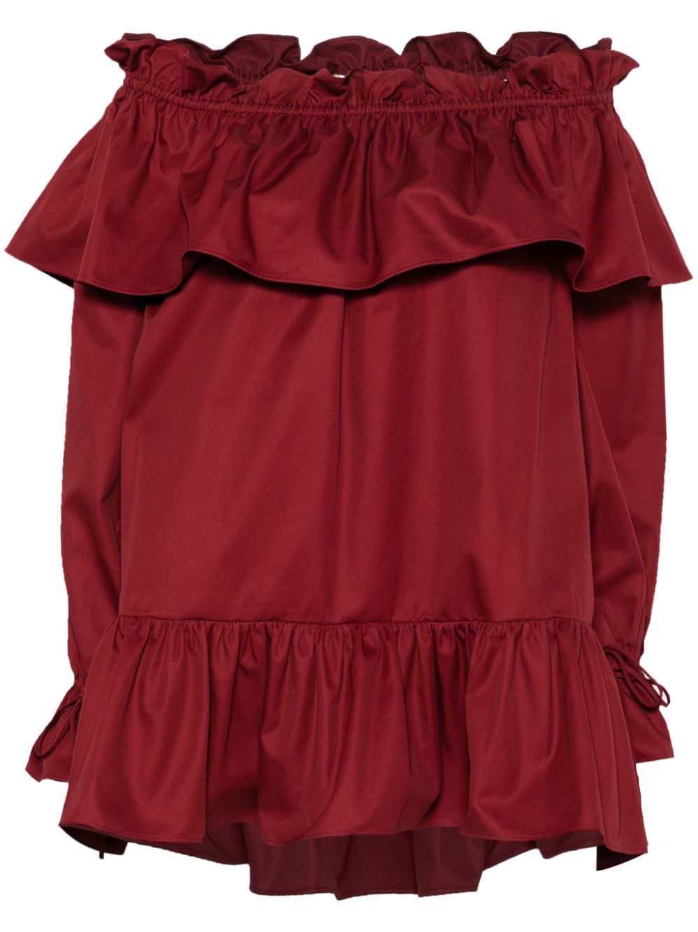 Saint Laurent ruffled cotton mini dress – Cotton 100%