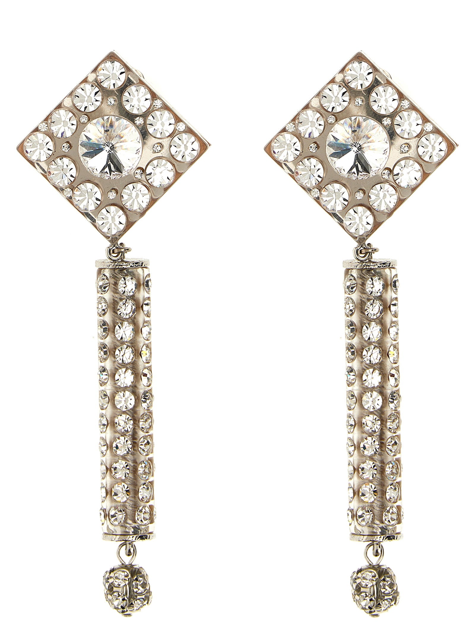 Alessandra Rich Crystal Earrings – 100% plastic