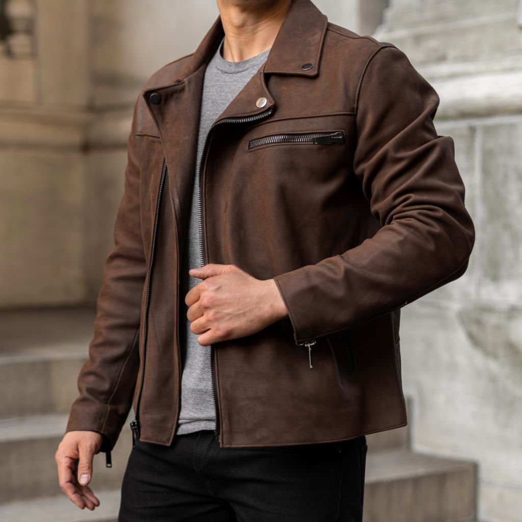 S motorcycle jacket – Thursday Boots - Seconds - Men's Jackets [S] Motorcycle Jacket | Tobacco