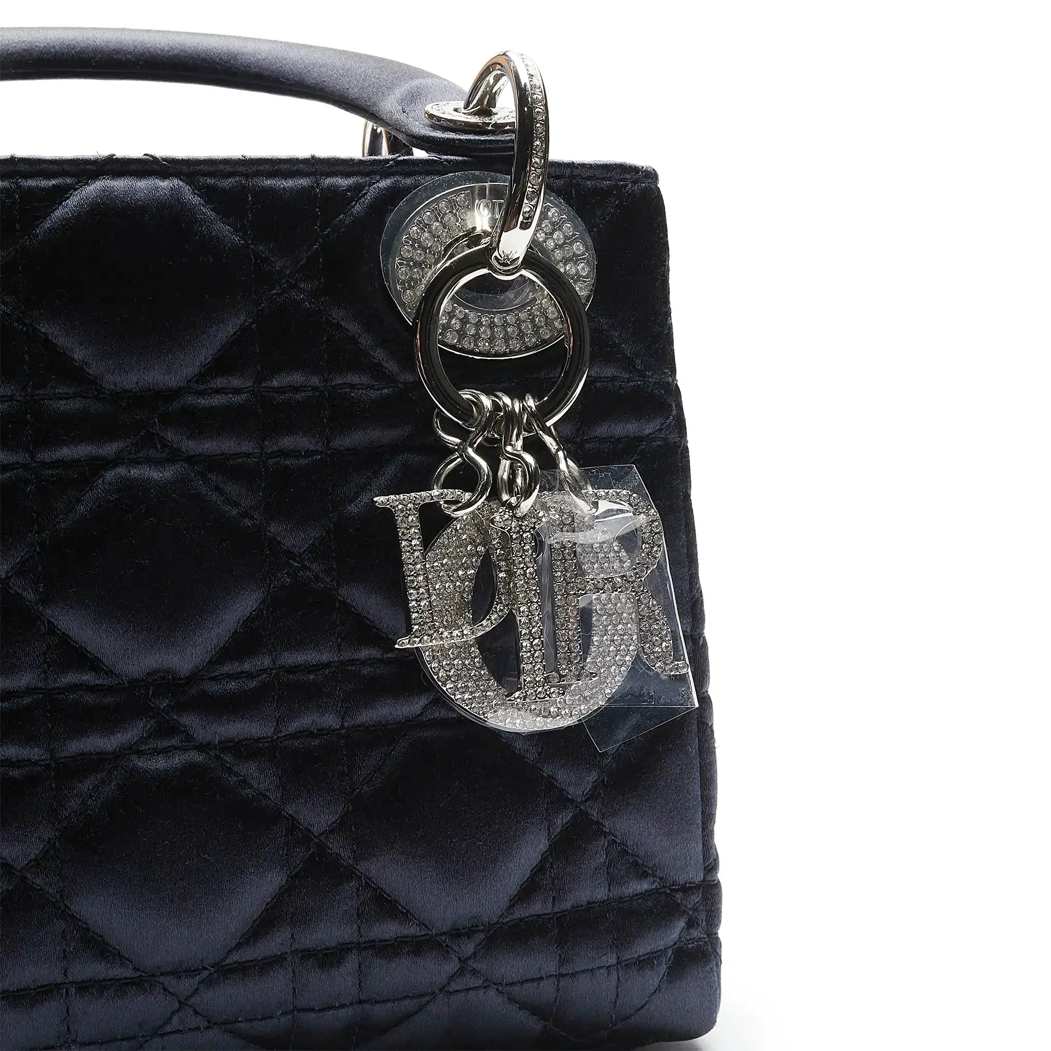 Dior Lady Dior Lady Diana Limited Edition Satin Blue Mini Handbag - view 6