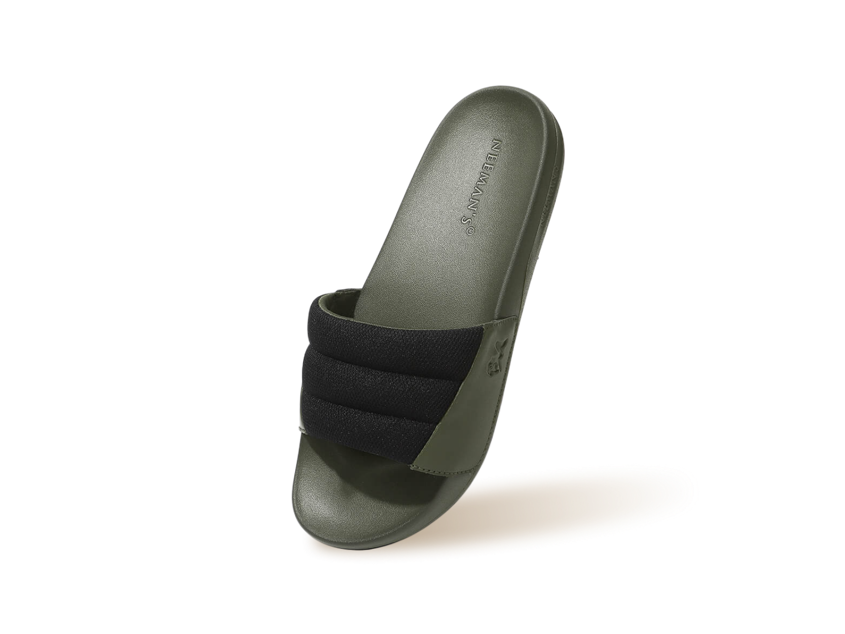 Neeman's Squooshy Slides for Men : Olive-Black - view 11