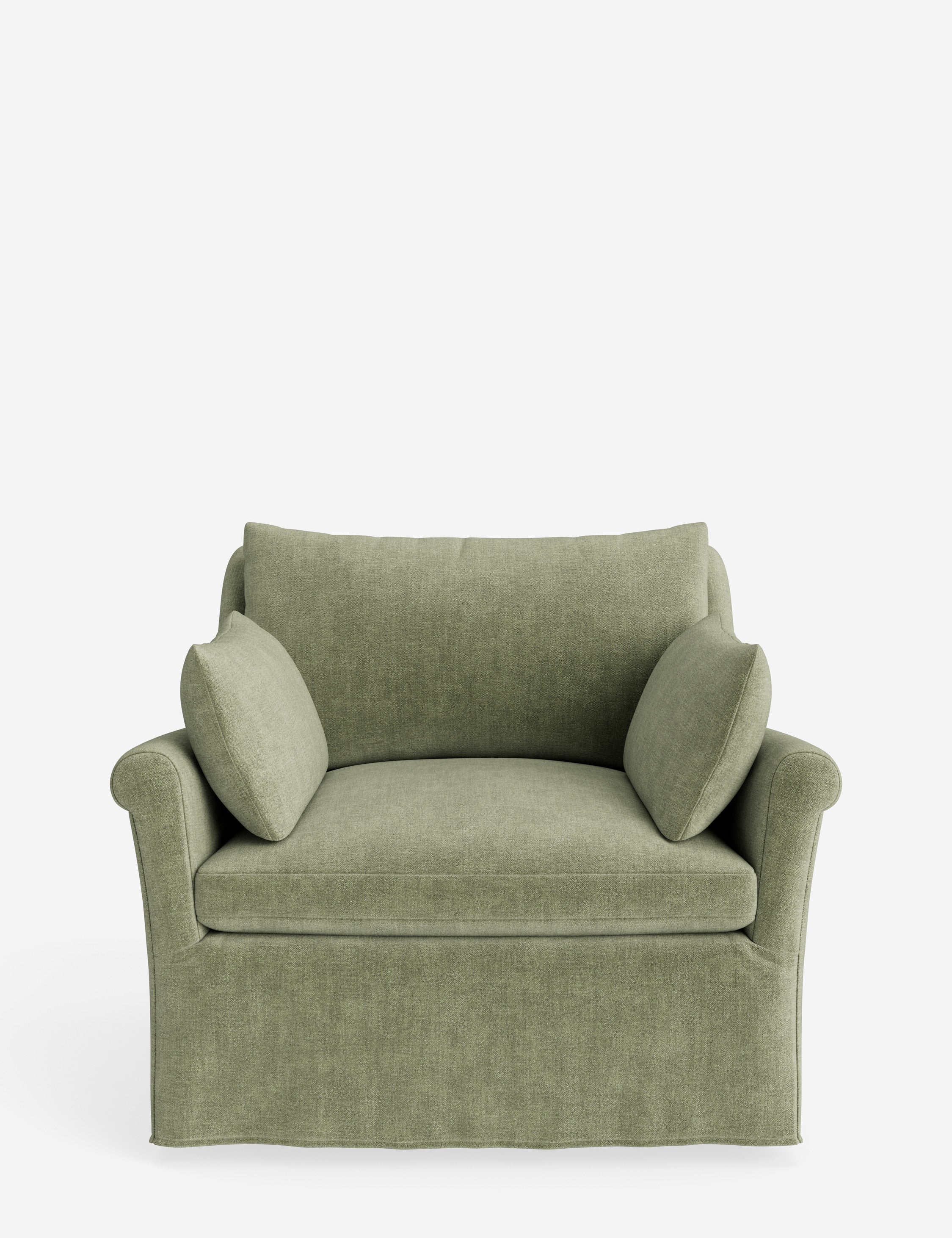 Lulu and Georgia Portola Rolled Arm Slipcover Chair - view 2