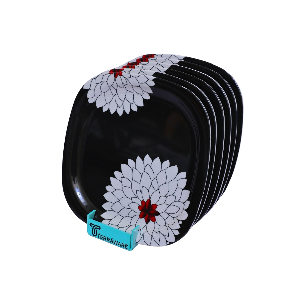 Terraware Melamine Black Magic Square Dinner Set | Set of 31 Pcs - view 3