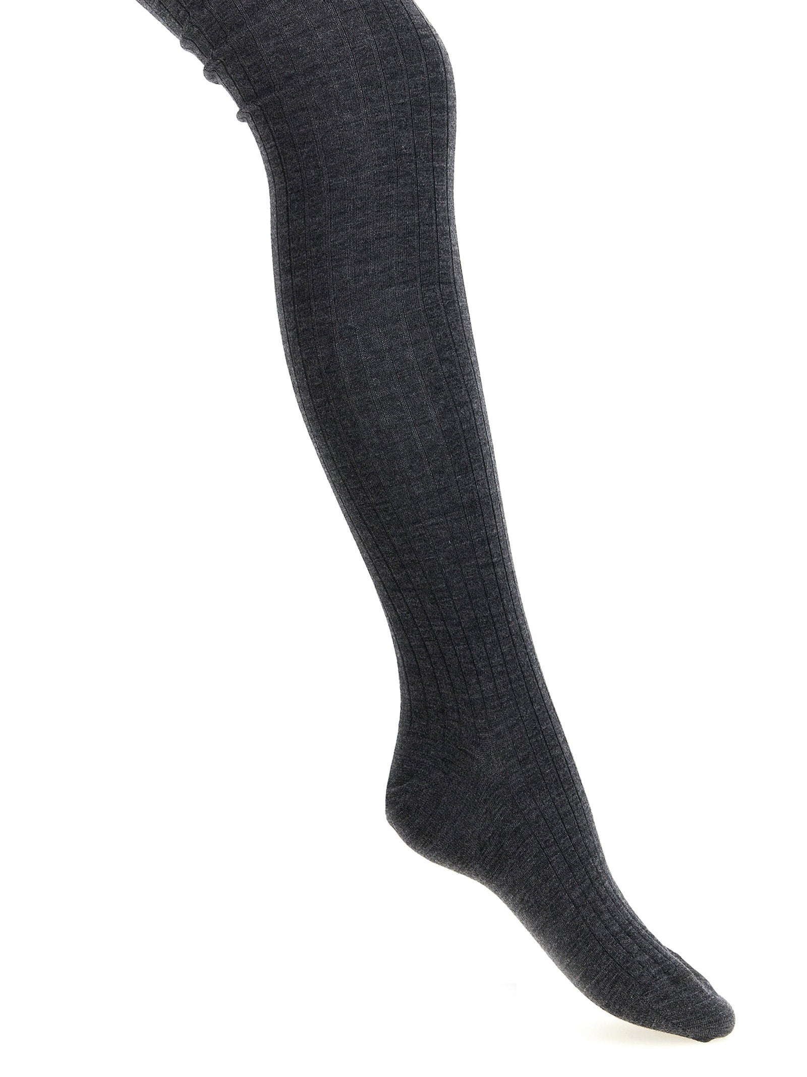 Jil Sander Ribbed Tights – 80% wool, 20% polyamide