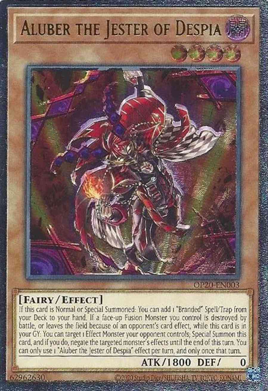 Yu-Gi-Oh! Aluber the Jester of Despia - OP20-EN003 - Ultimate Rare - Unlimited