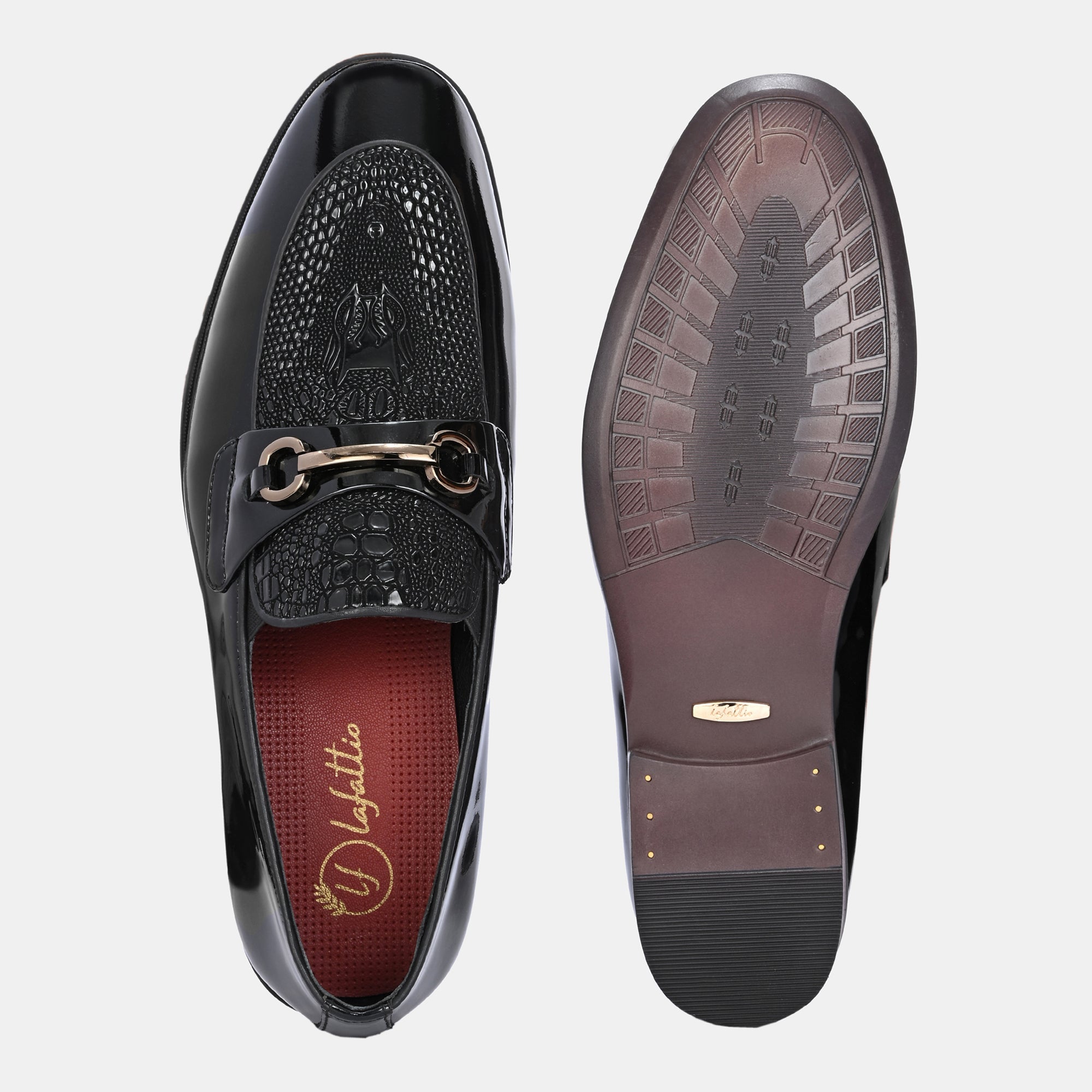 Hand Engraved Loafers by Lafattio – Black - view 6