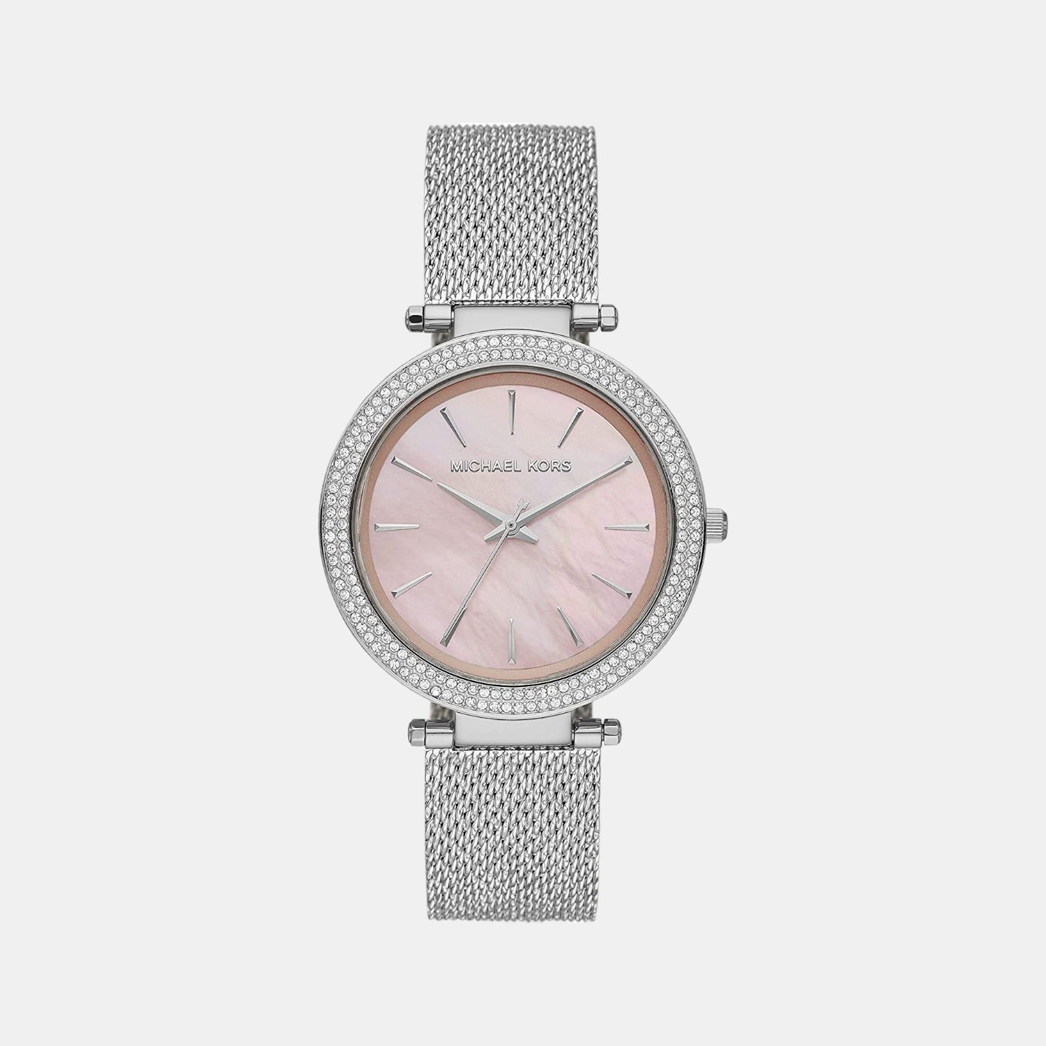Michael Kors Darci Women Quartz Pink Dial Analog Stainless Steel Watch MK4518