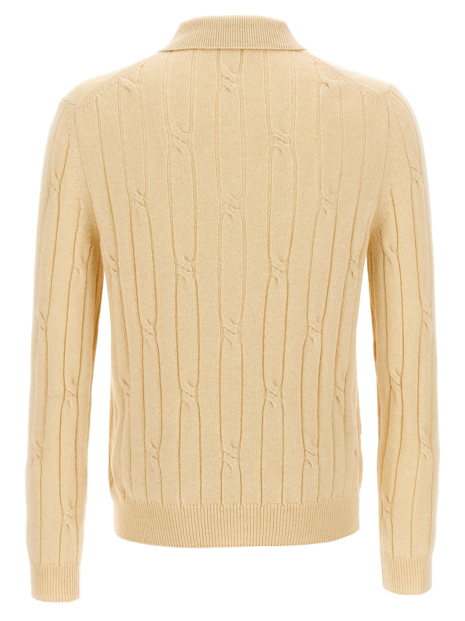 Zanone Braided Wool Polo Shirt - view 2