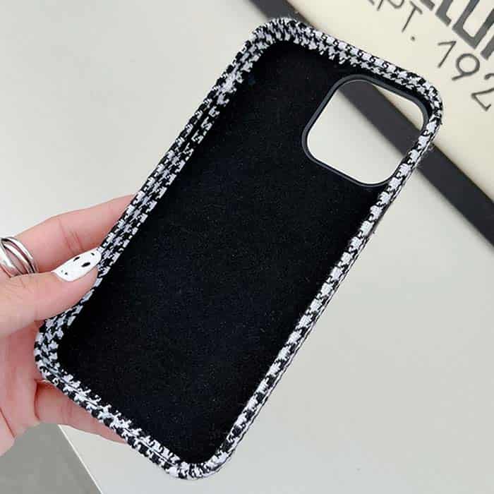 KShop iPhone 14 Pro Max Fabric Case - Black Grid - view 2