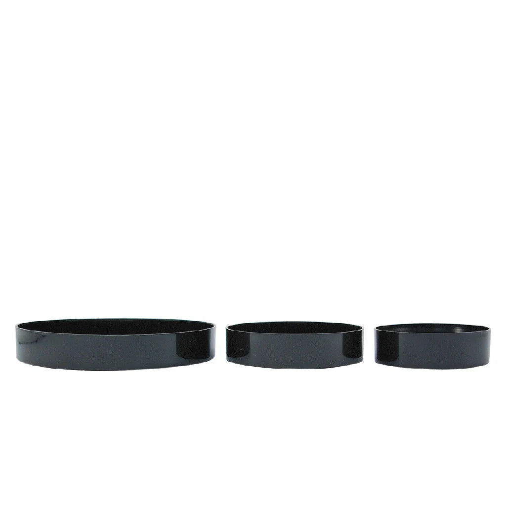 FiftyFlowers Black Flower Design Tray