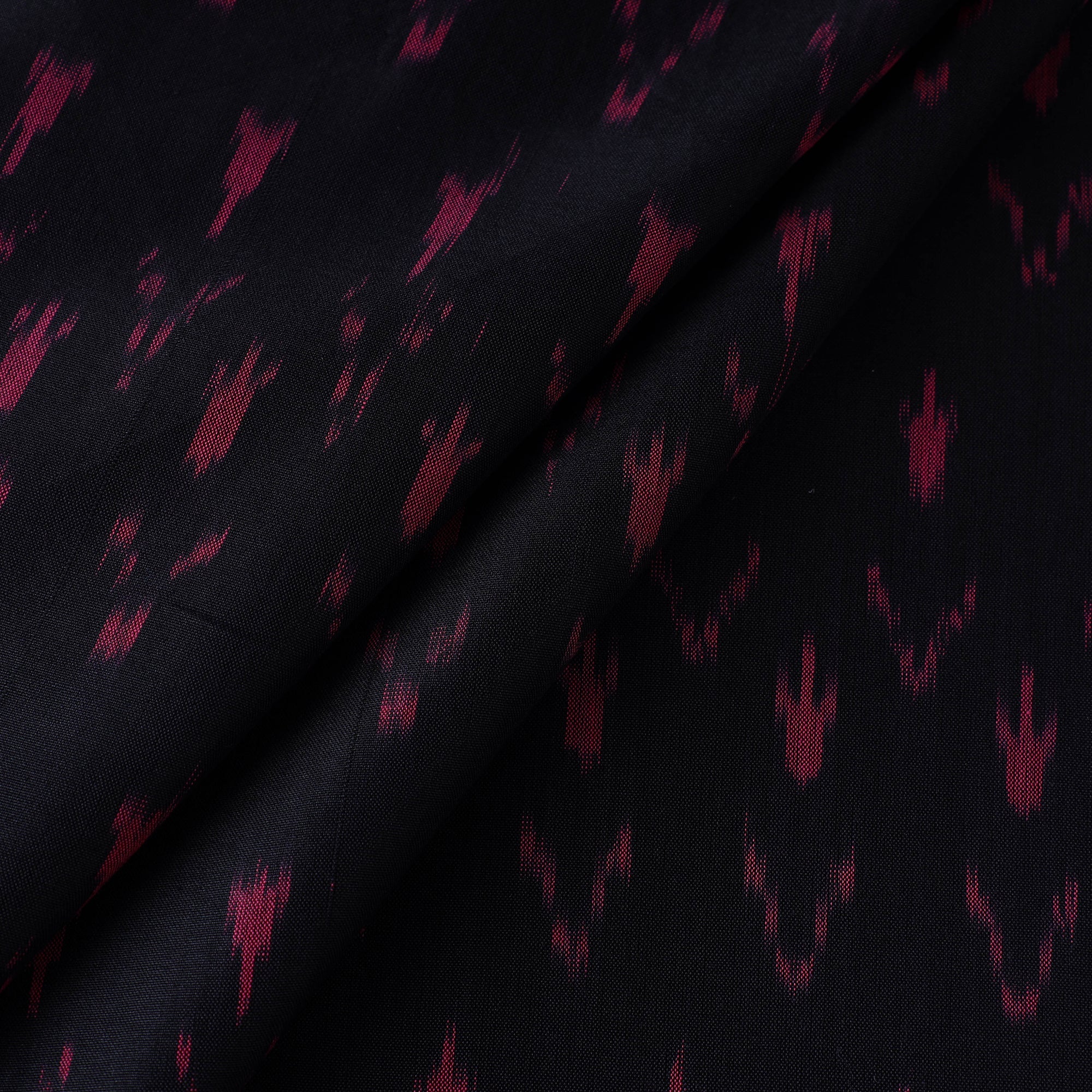 SOUTH KARGHA Black - Mercerised Cotton Pochampally Ikat Fabric 06 - view 2