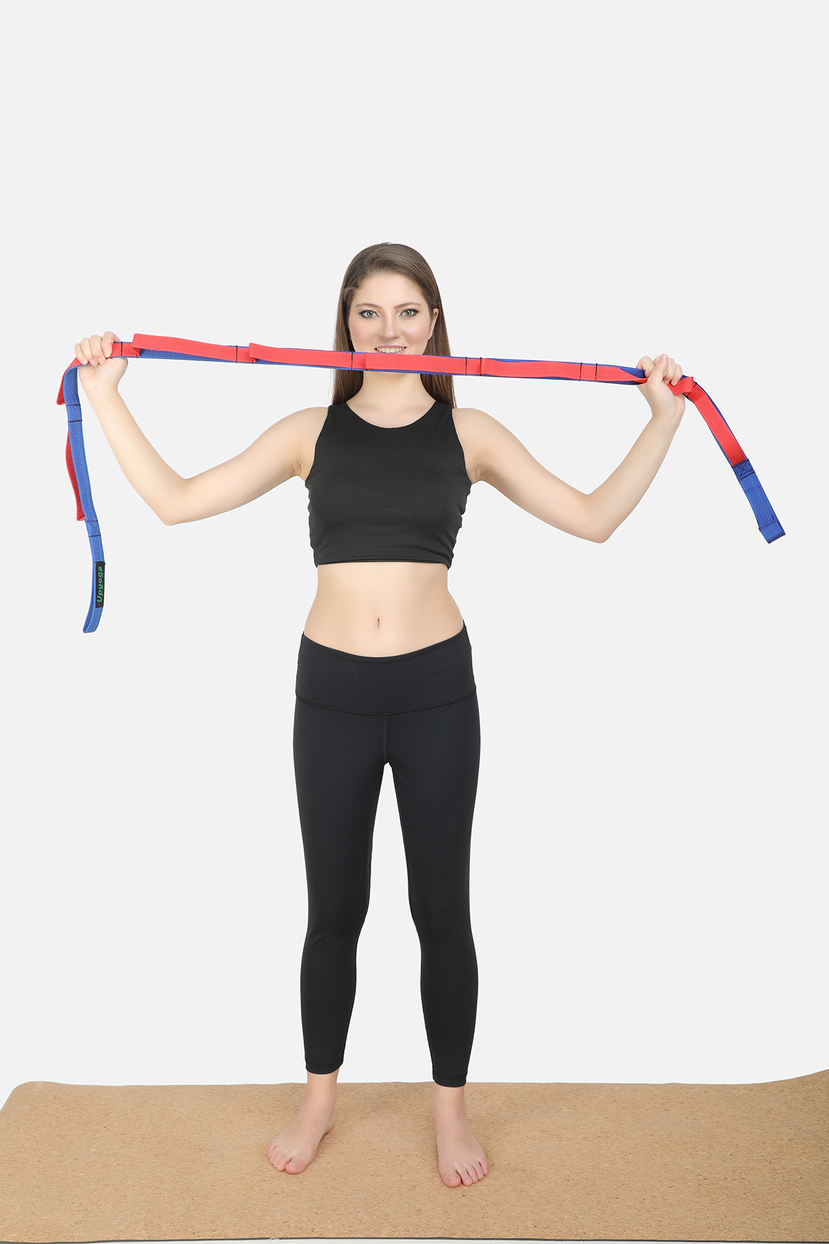 UPYOGA Dual Color Yoga Mat + Foam Blocks + Strap Belt - Combo 1 - view 11