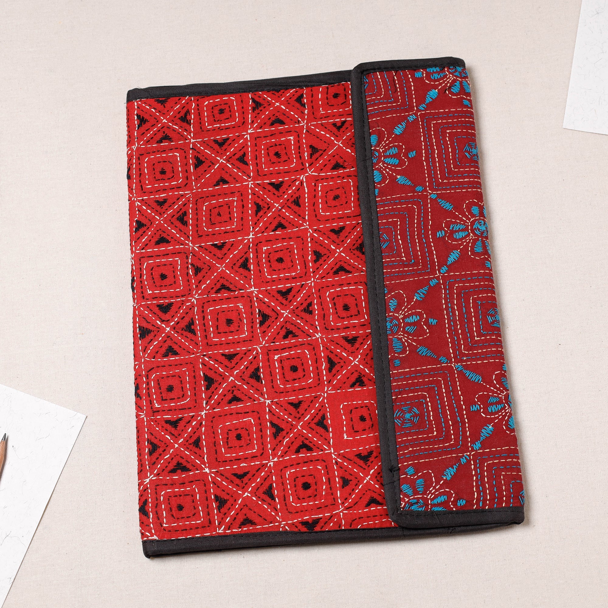 ASALKAAR Bengal Kantha Work Handcrafted File Folder