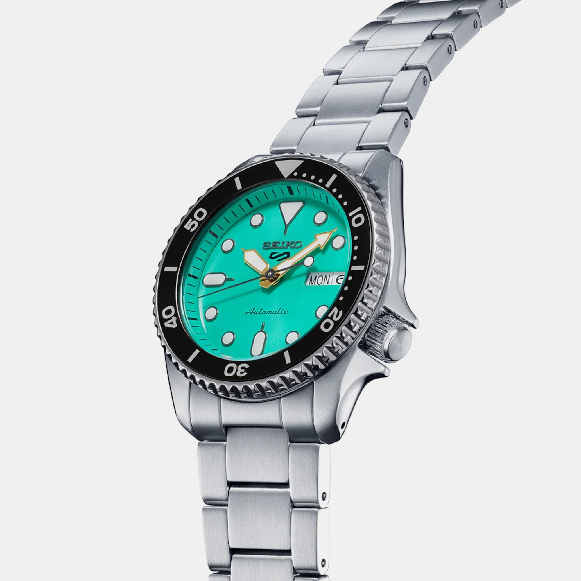 Seiko 5 Sports Men Automatic Green Dial Analog Stainless Steel Watch SRPK33K1 - view 3