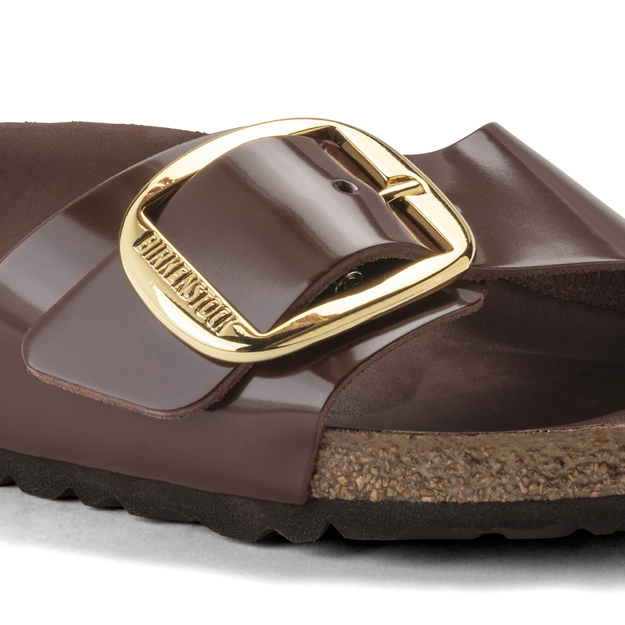 Birkenstock Madrid Big Buckle Natural Leather Patent - view 5