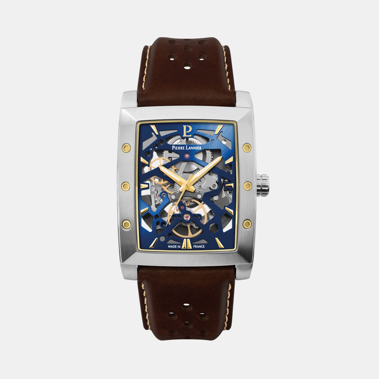 Pierre Lannier Hector Men Automatic Blue Dial Analog Leather Watch 342A164