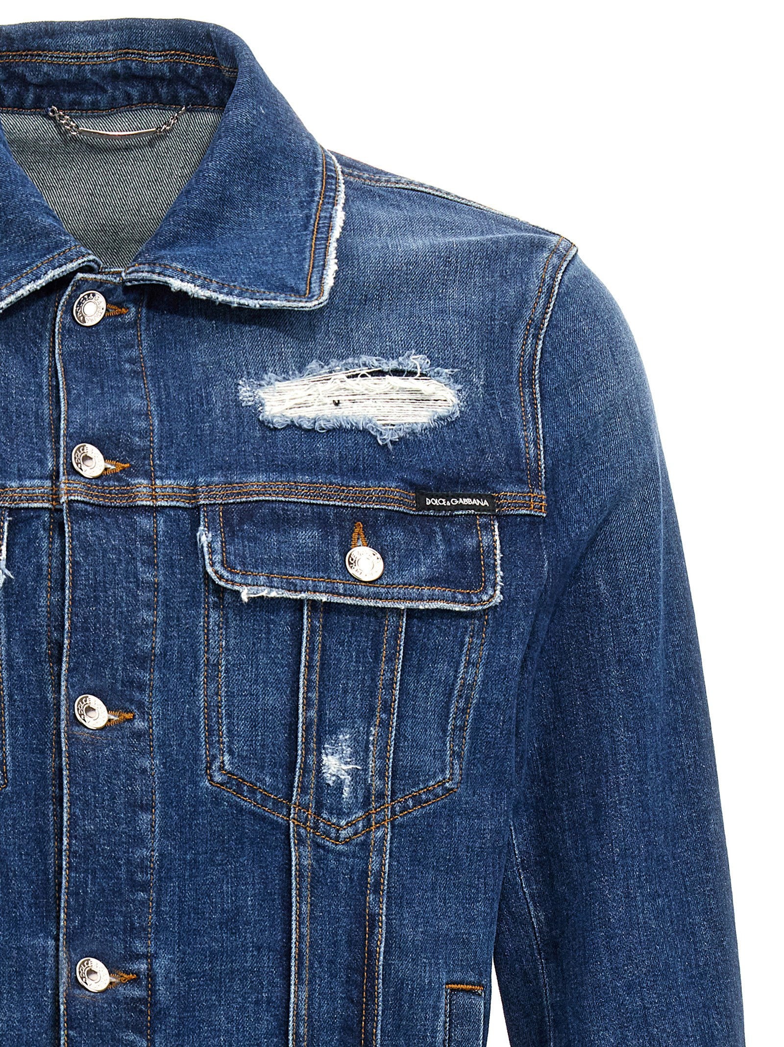 Dolce & Gabbana Denim Jacket With Used Effect - view 3