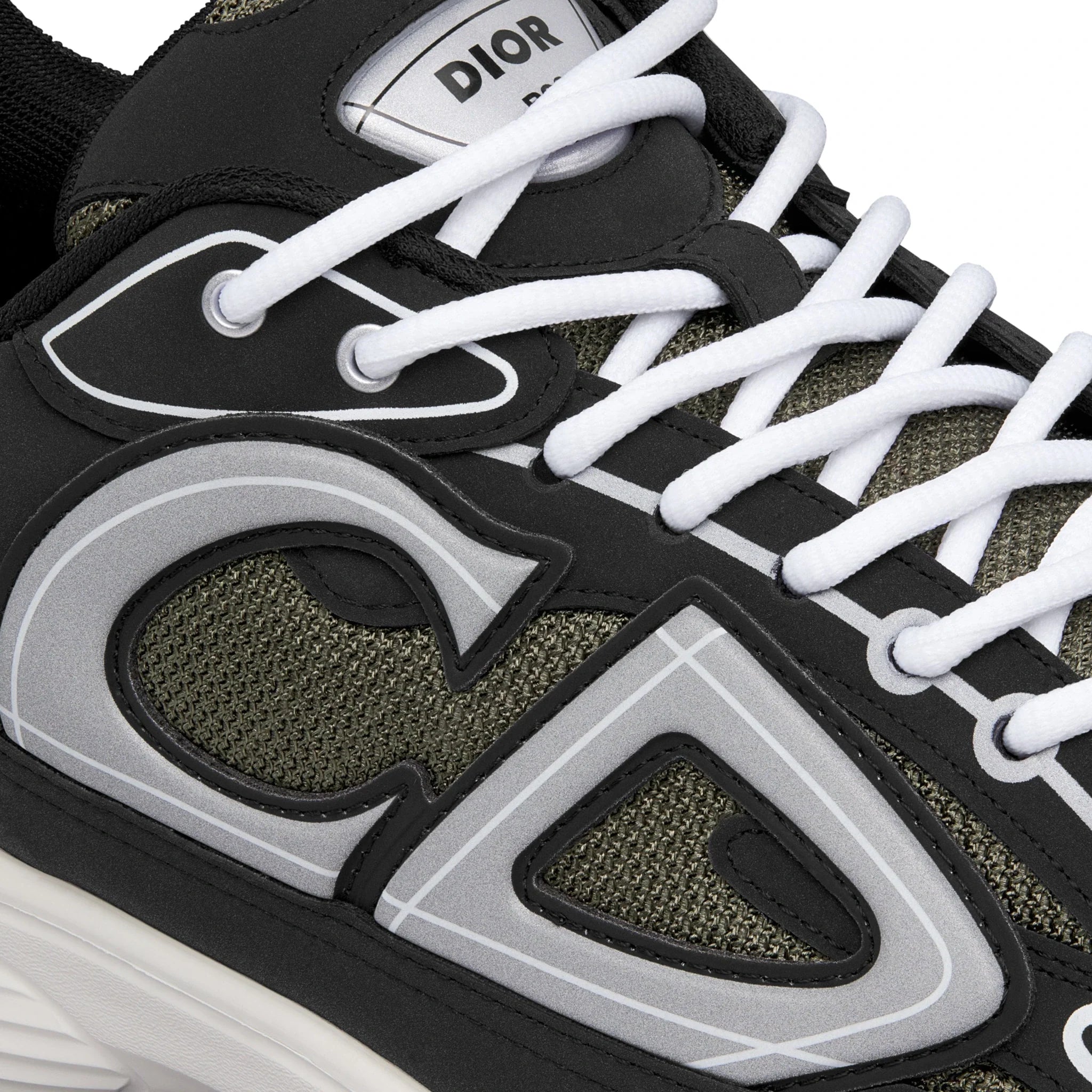 Dior B30 Mesh Deep Green Black Trainer - view 6
