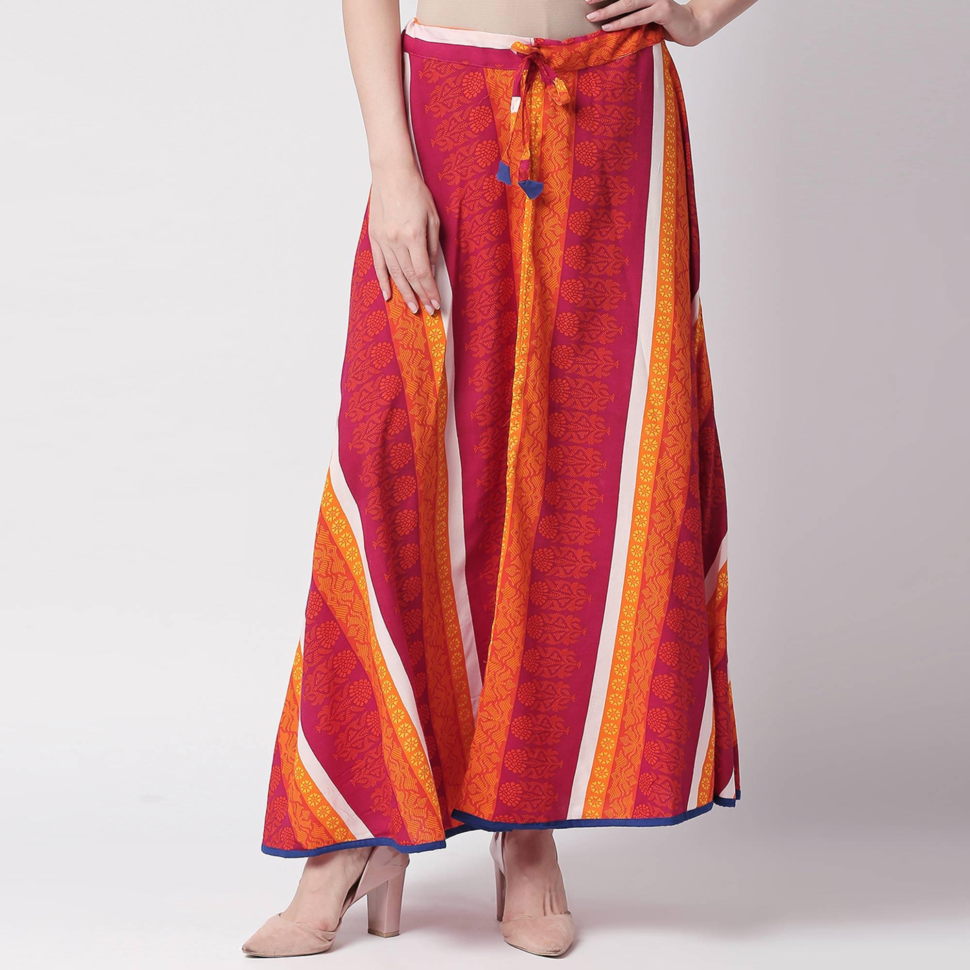 BlackTree glowing-off-white-colored-partywear-embroidered-cotton-kurti-skirt-set-41536 - view 4