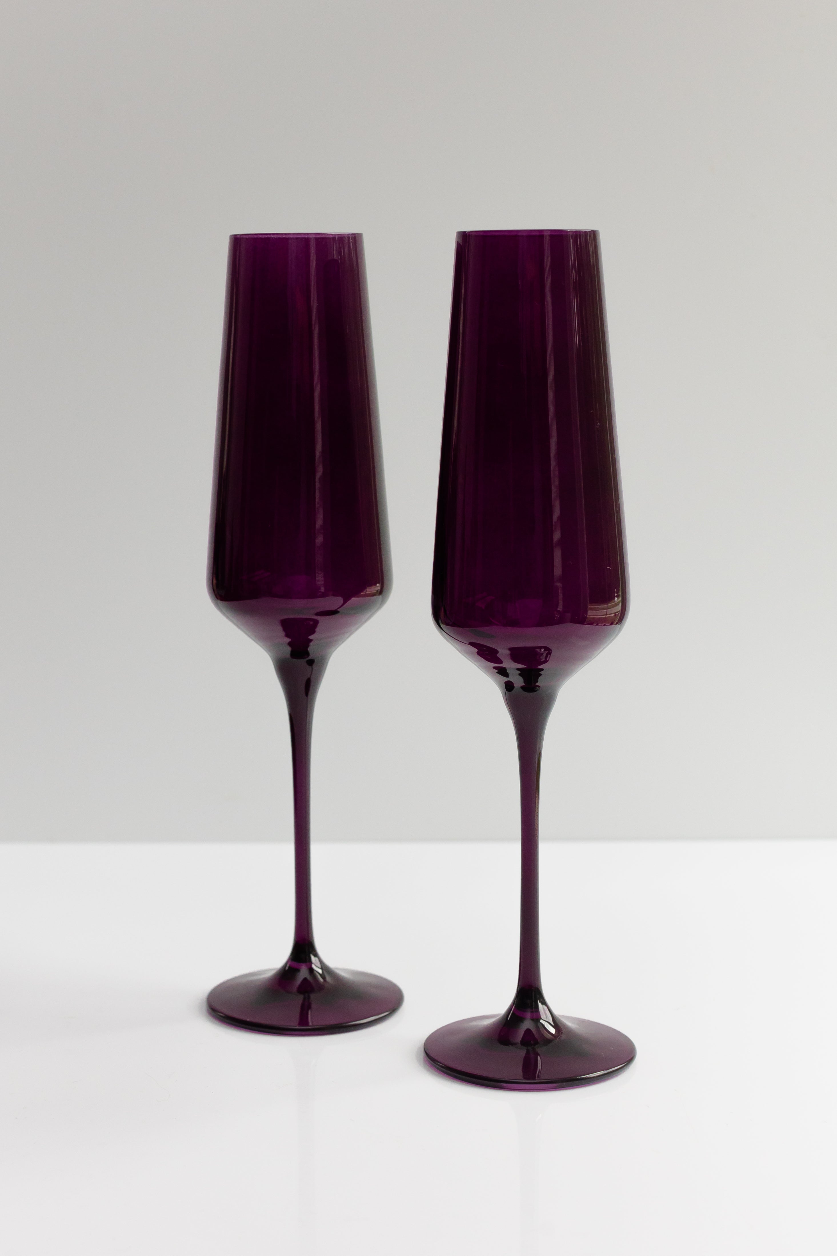 Estelle Colored Glass Estelle Colored Champagne Flute - Set of 2 {Amethyst}