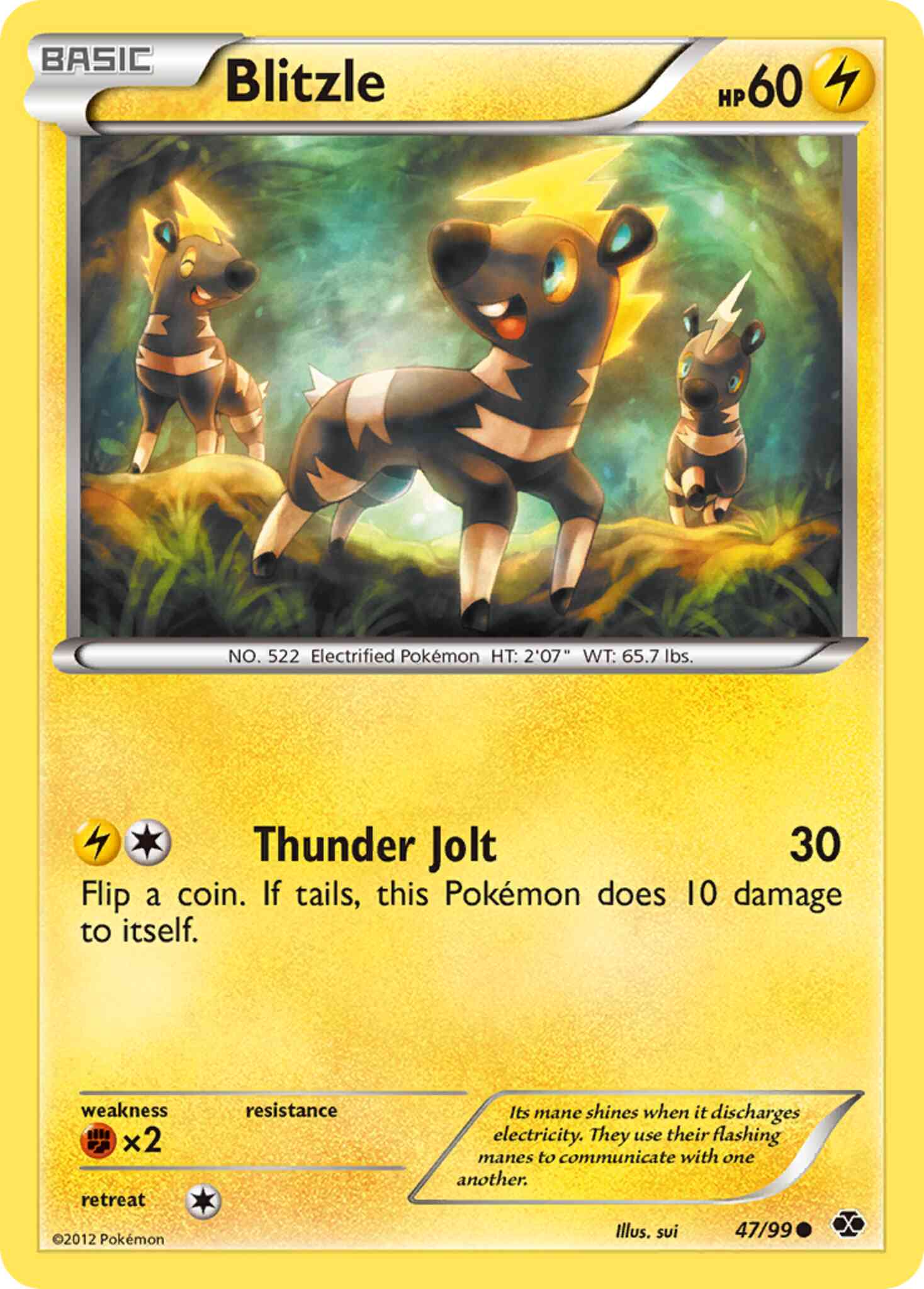 Common bw4-47 non-holo – Pokémon Blitzle - 47/99 - Common [bw4-47] [Non-Holo]