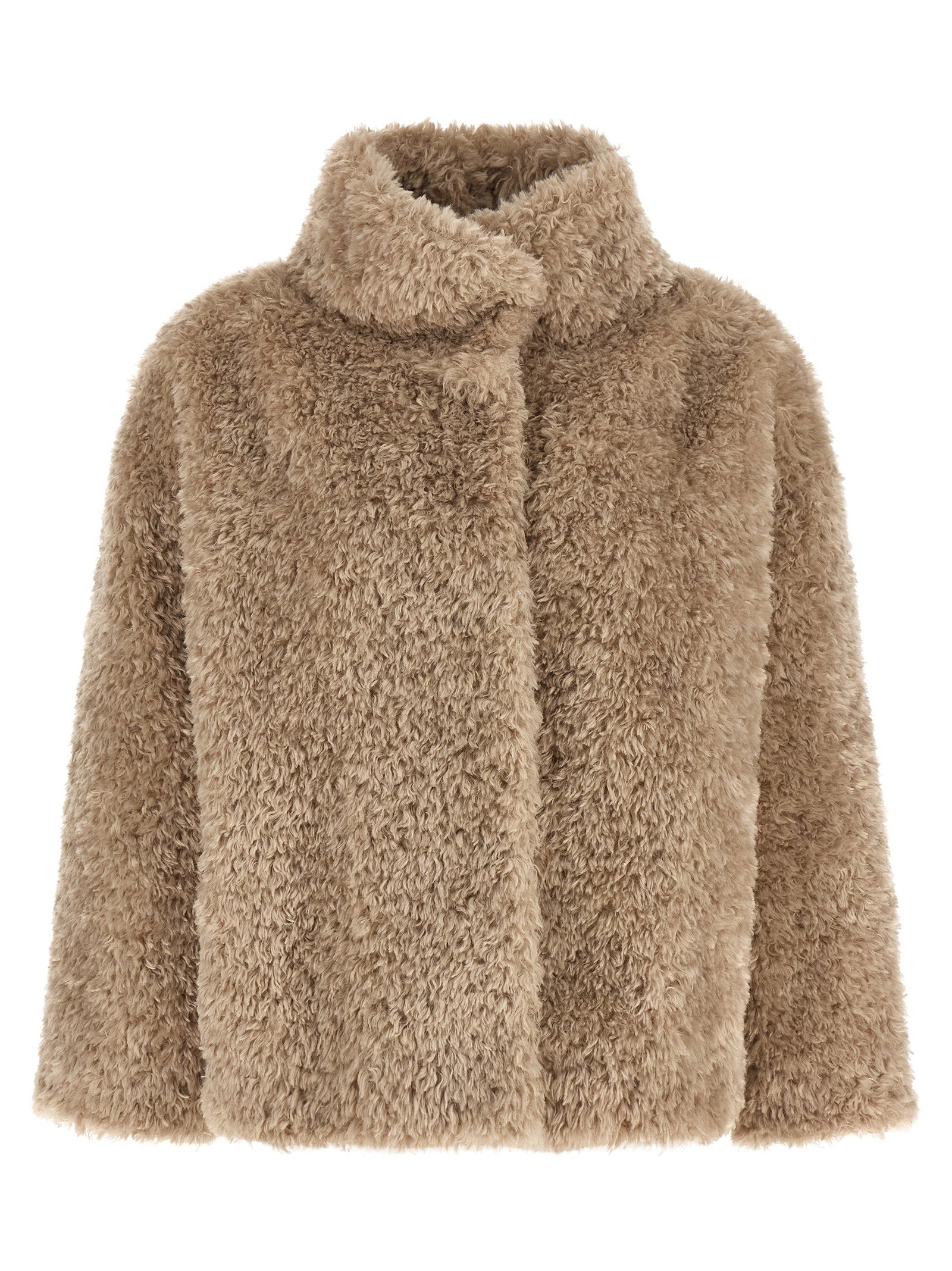 Herno Curled Shearling Effect Coat – 100% polyester