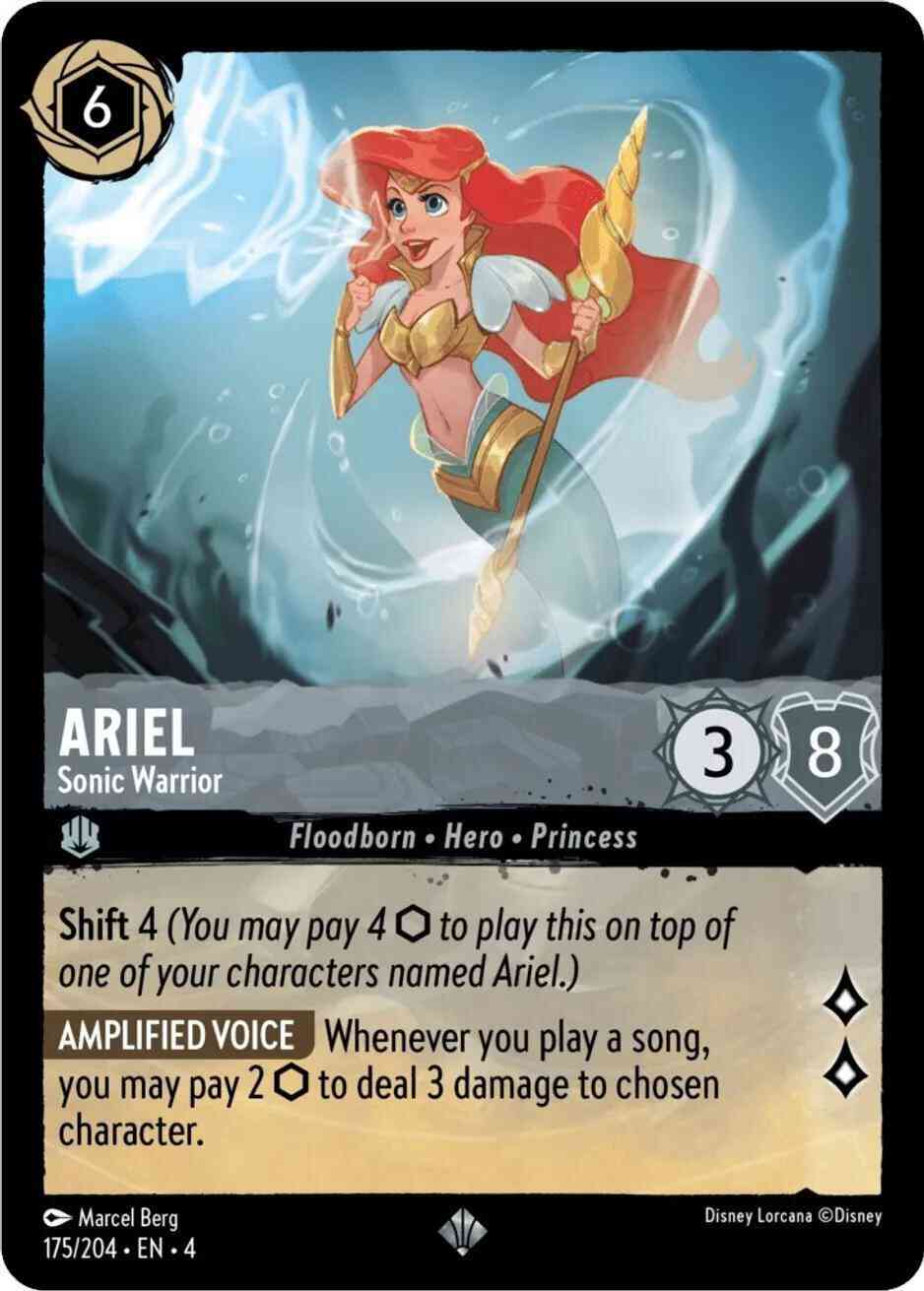 Lorcana Ariel - Sonic Warrior - 175/204 [Ursula's Return] [Non-Foil]
