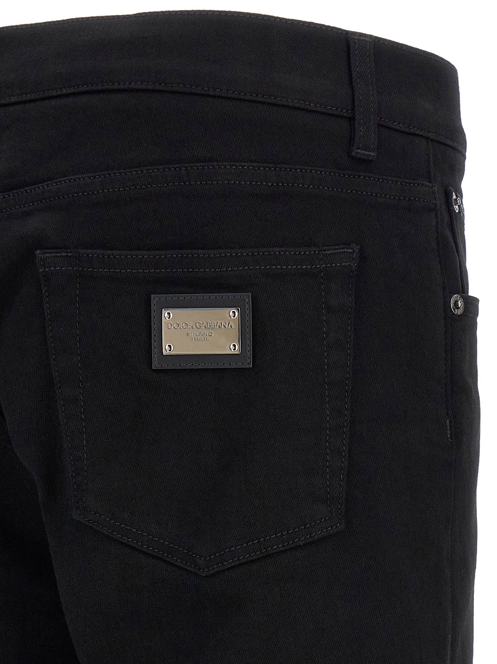 Dolce & Gabbana Logo Plaque Jeans - view 4