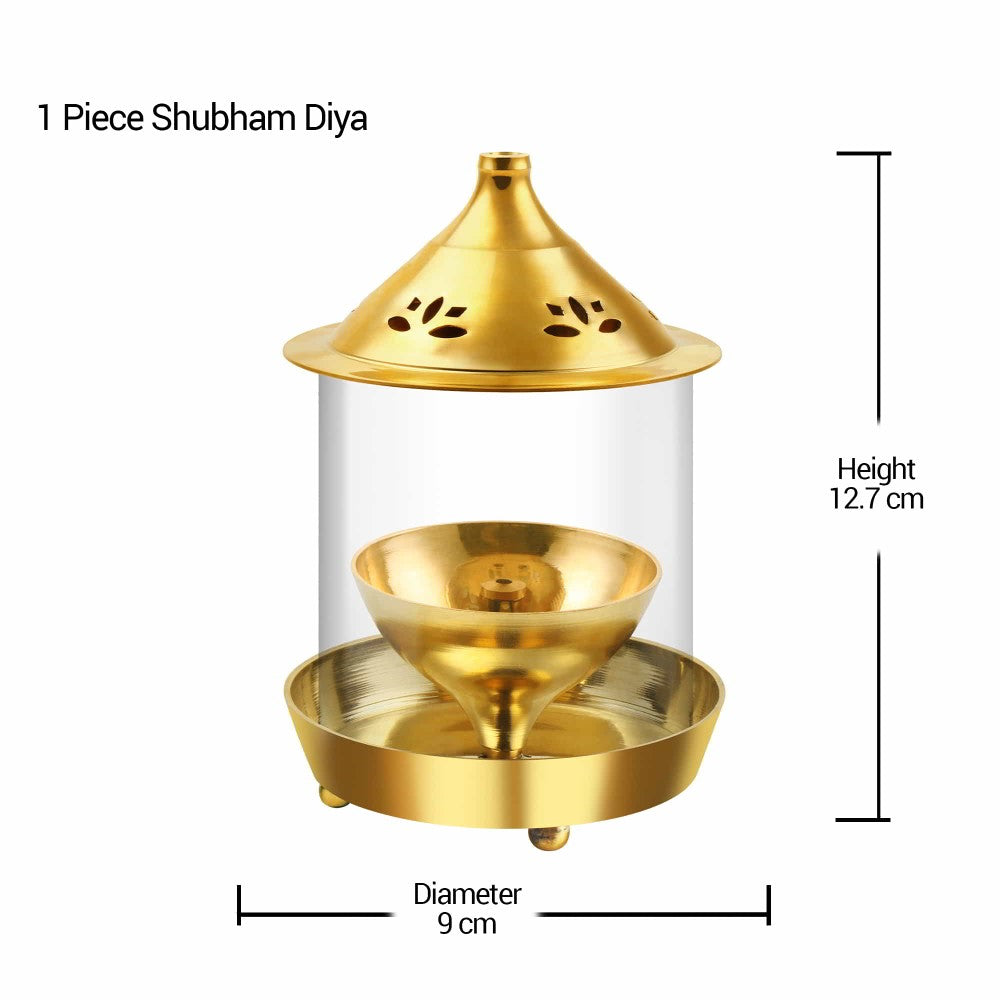 Shubham Diya (Treo by Milton) – Gold - view 4