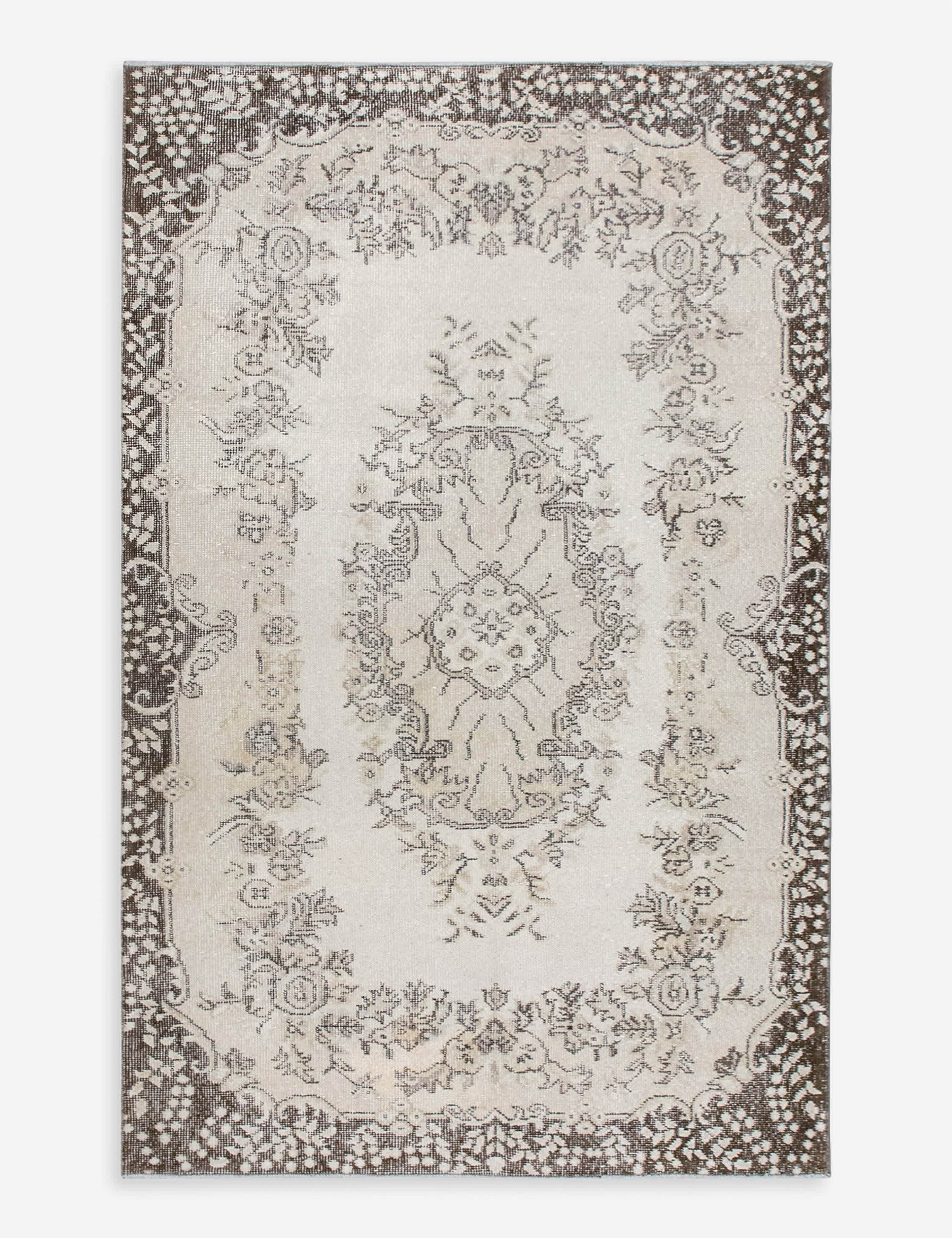 Lulu and Georgia Vintage Turkish Hand-Knotted Wool Rug No. 599, 3'11" x 7'2"