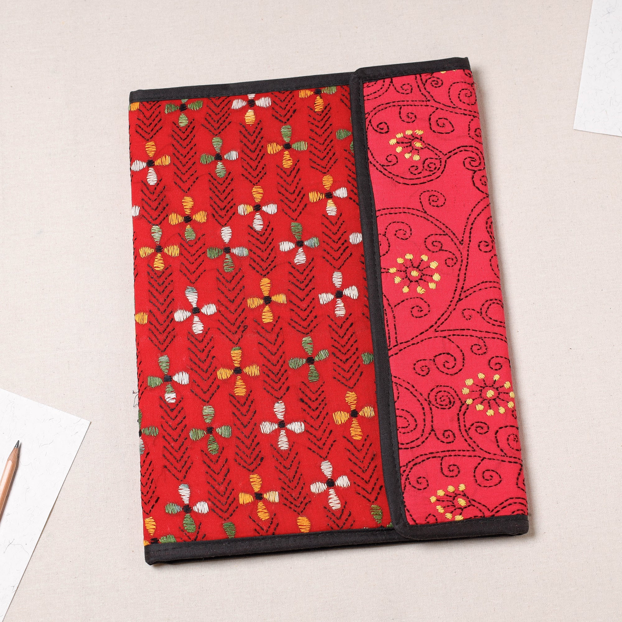 ASALKAAR Bengal Kantha Work Handcrafted File Folder