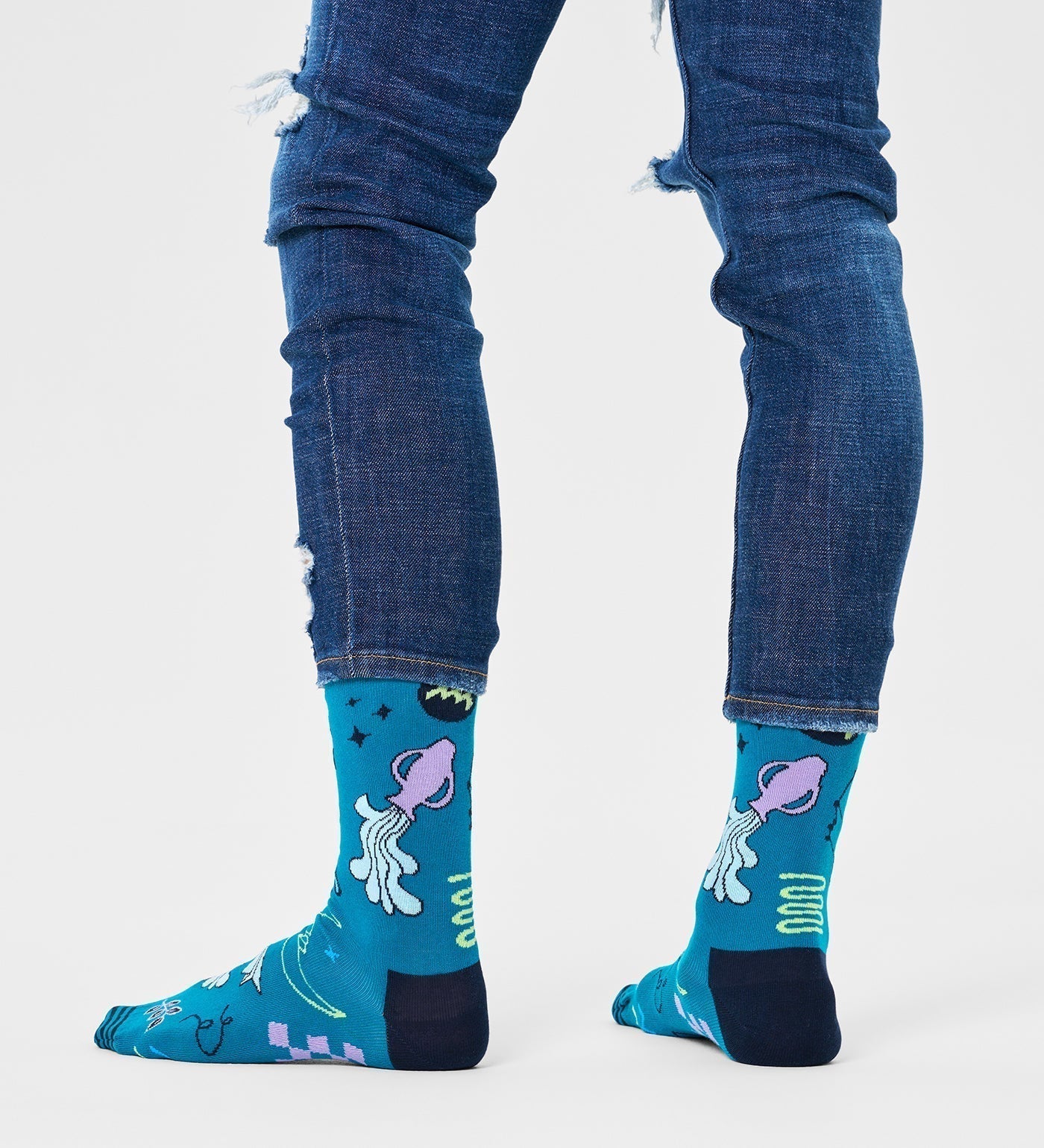 Happy Socks Unisex Aquarius Crew Length Socks for Women and Men - view 2