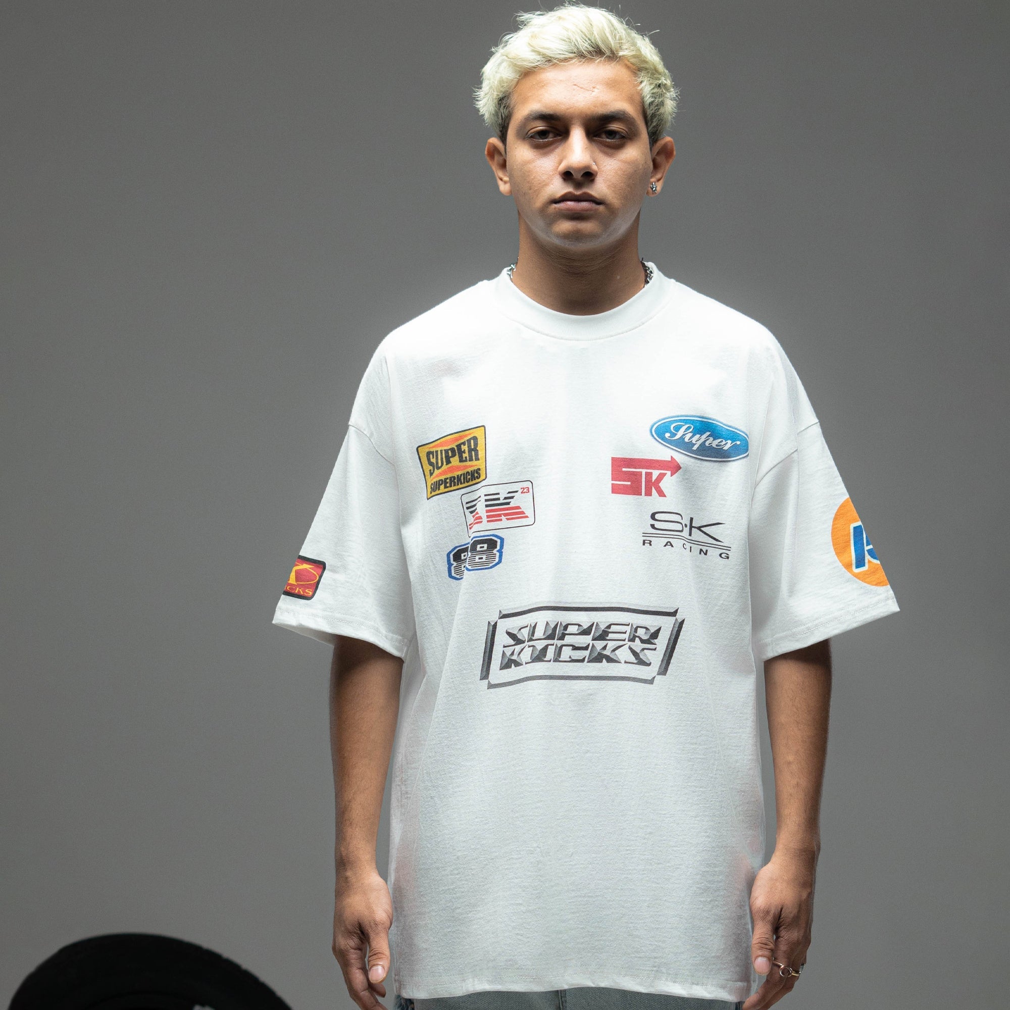 Superkicks | BUMPER STICKER TEE { OFF WHITE