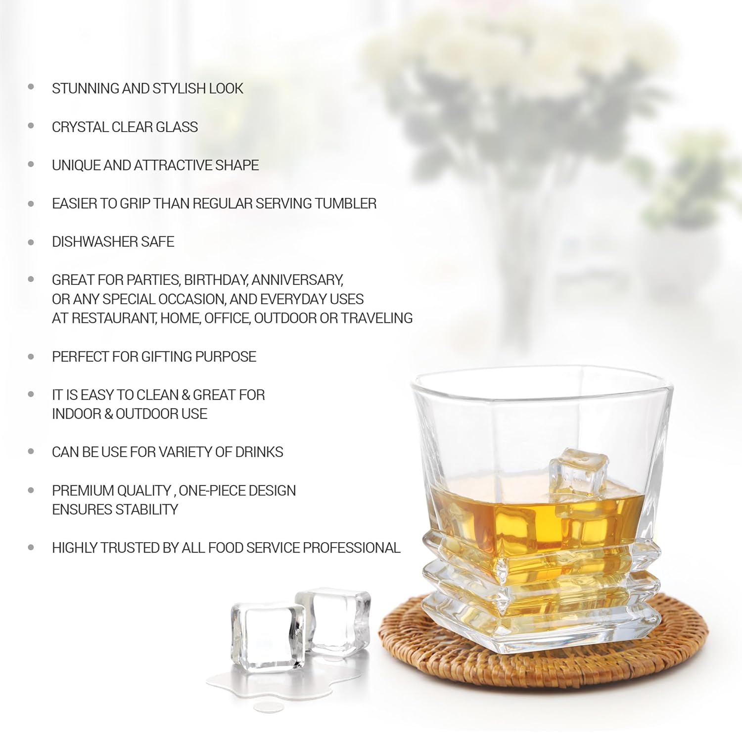 Quadra Glass Tumbler (Treo by Milton) – Transparent - view 5