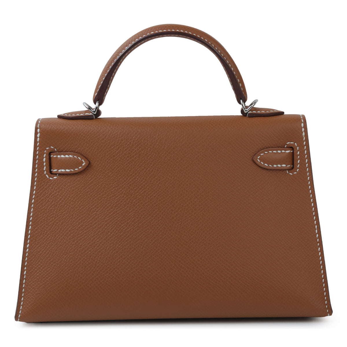 Cop Underdog HERMES Mini Kelly II handbag in Gold Epsom leather with Palladium hardware - view 2