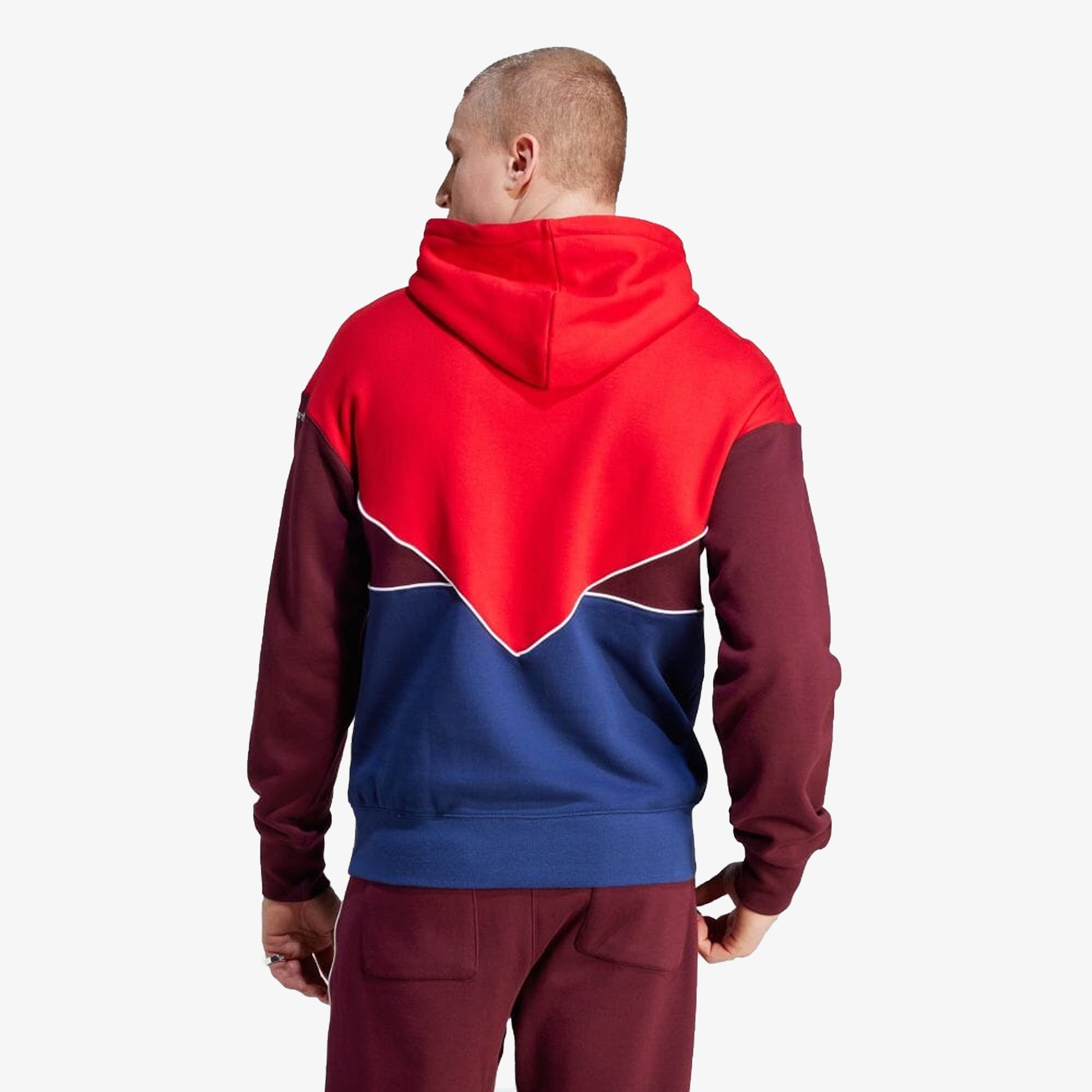 Adidas Originals | ADICOLOR SEASONAL ARCHIVE HOODIE { BETTER SCARLET/DARK BLUE/MAROON