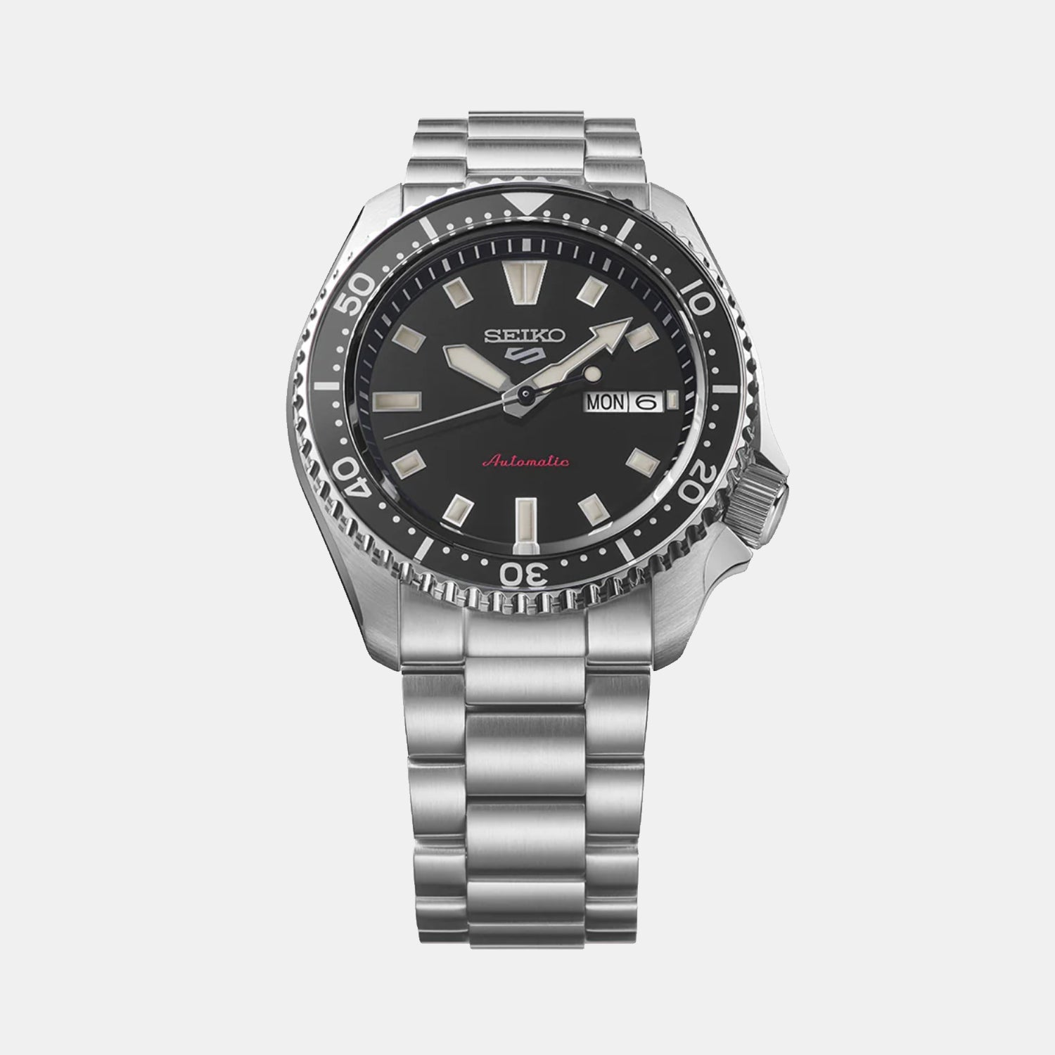 Seiko 5 Sports Men Automatic Black Dial Analog Stainless Steel Watch SRPL85K1 - view 2