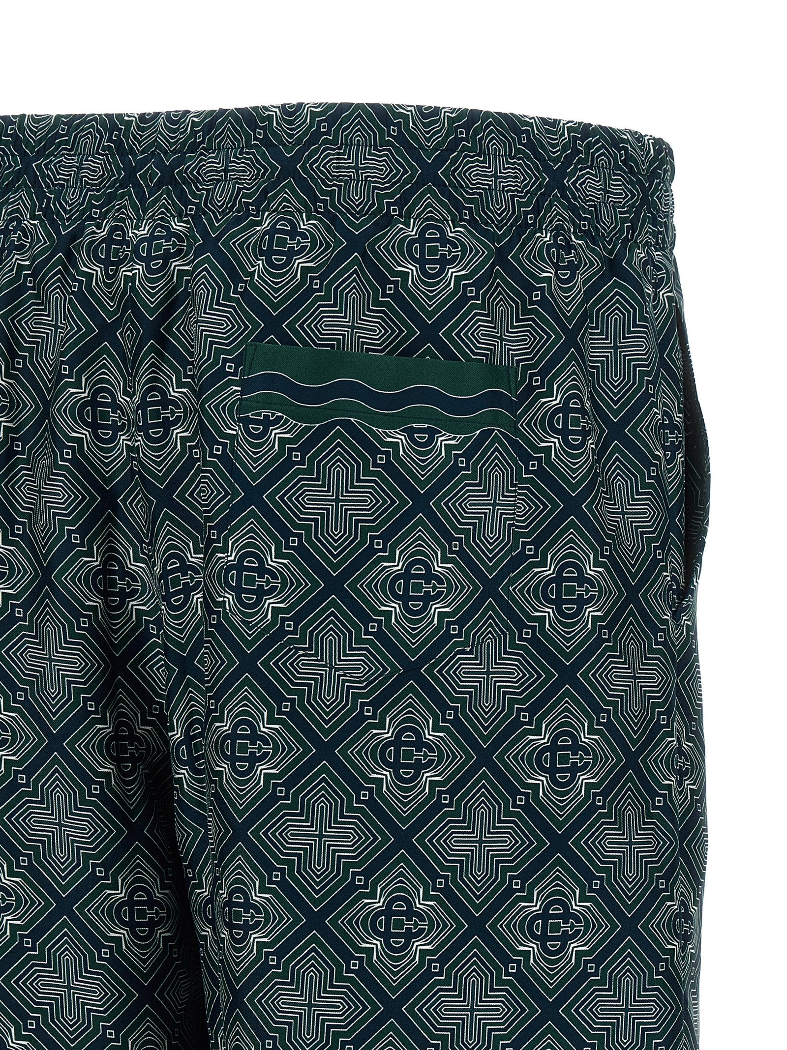 Casablanca Radiating Monogram Shorts – 100% silk - view 4