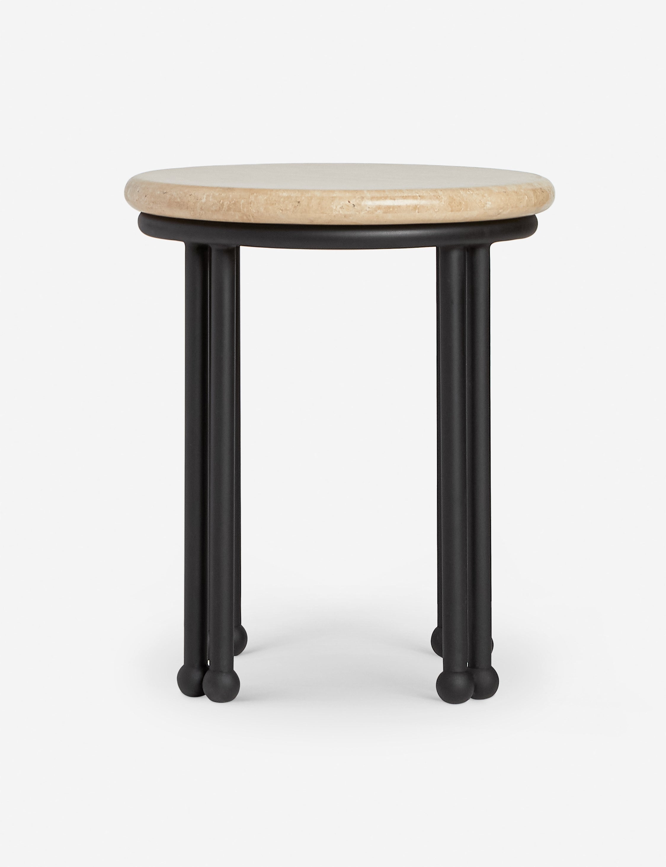 Lulu and Georgia Lanata Outdoor Side Table – Travertine