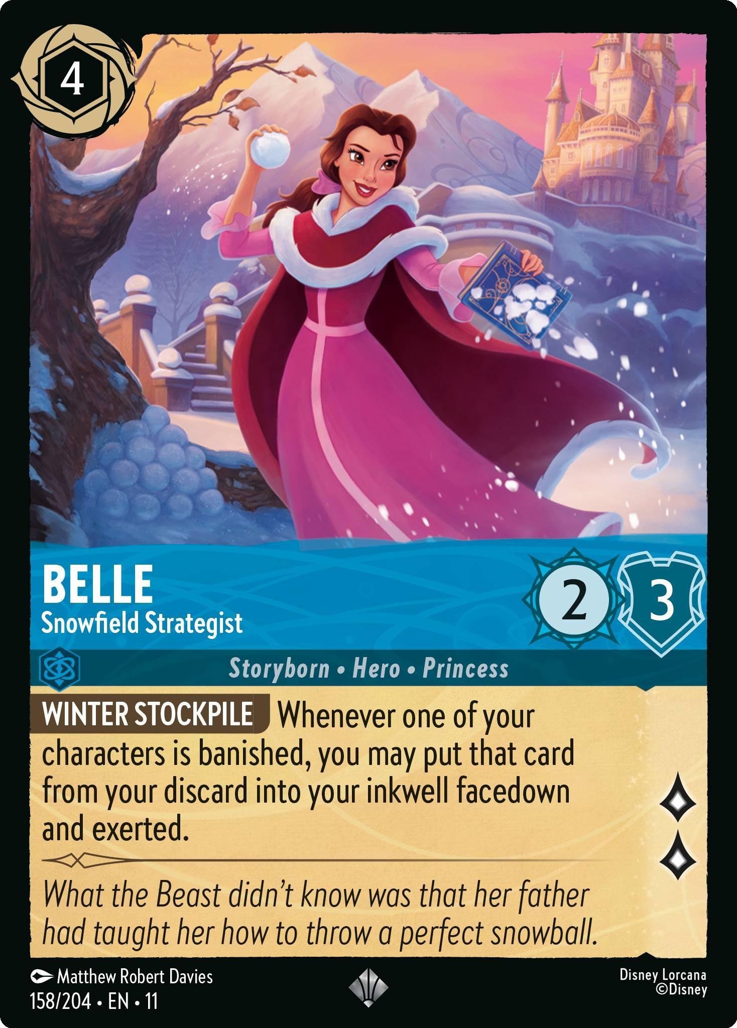 204 winterspell non-foil – Lorcana Belle - Snowfield Strategist - 158/204 [Winterspell] [Non-Foil]